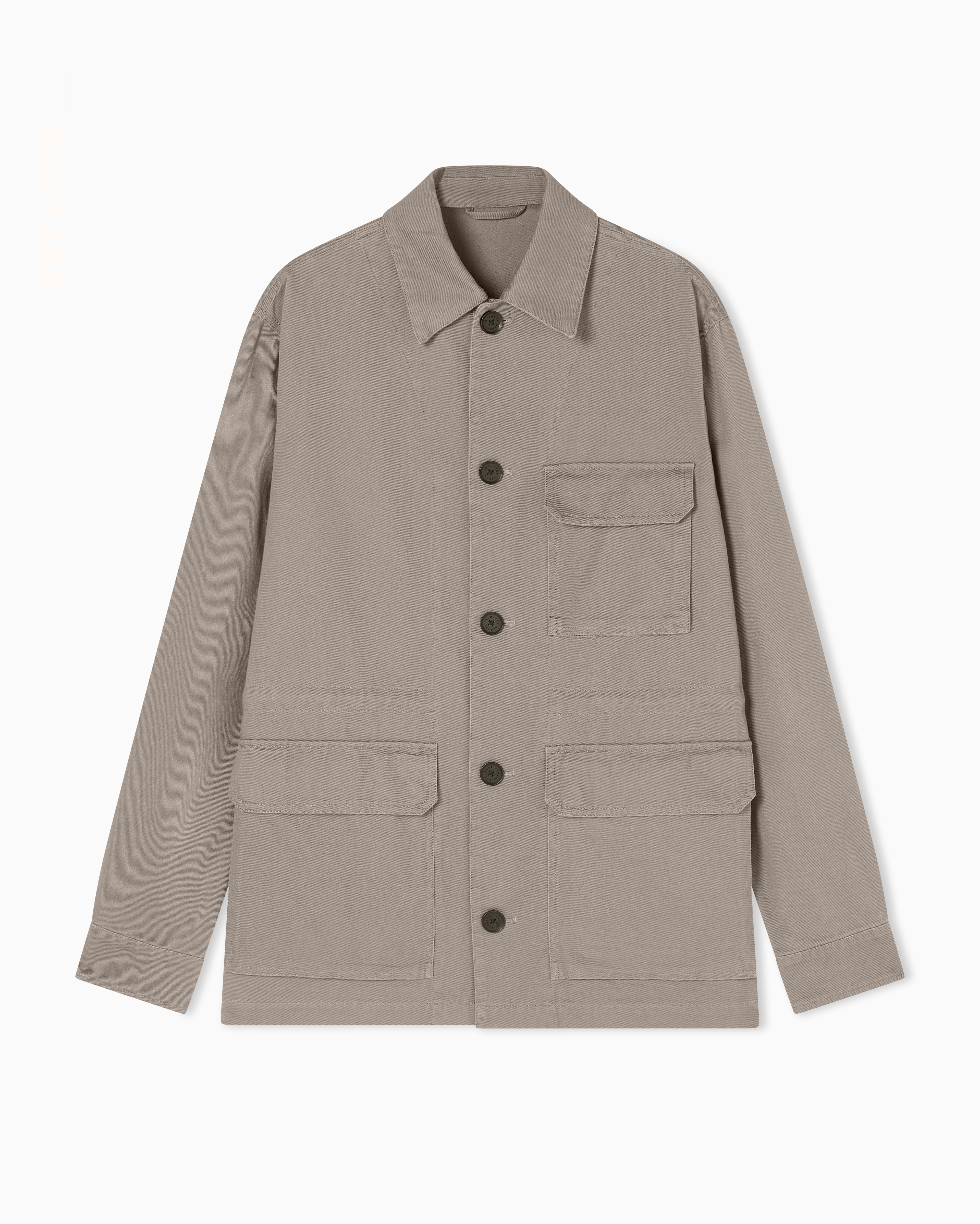 Armani Exchange Beige Classic Blouson In Lightweight Cotton Twill