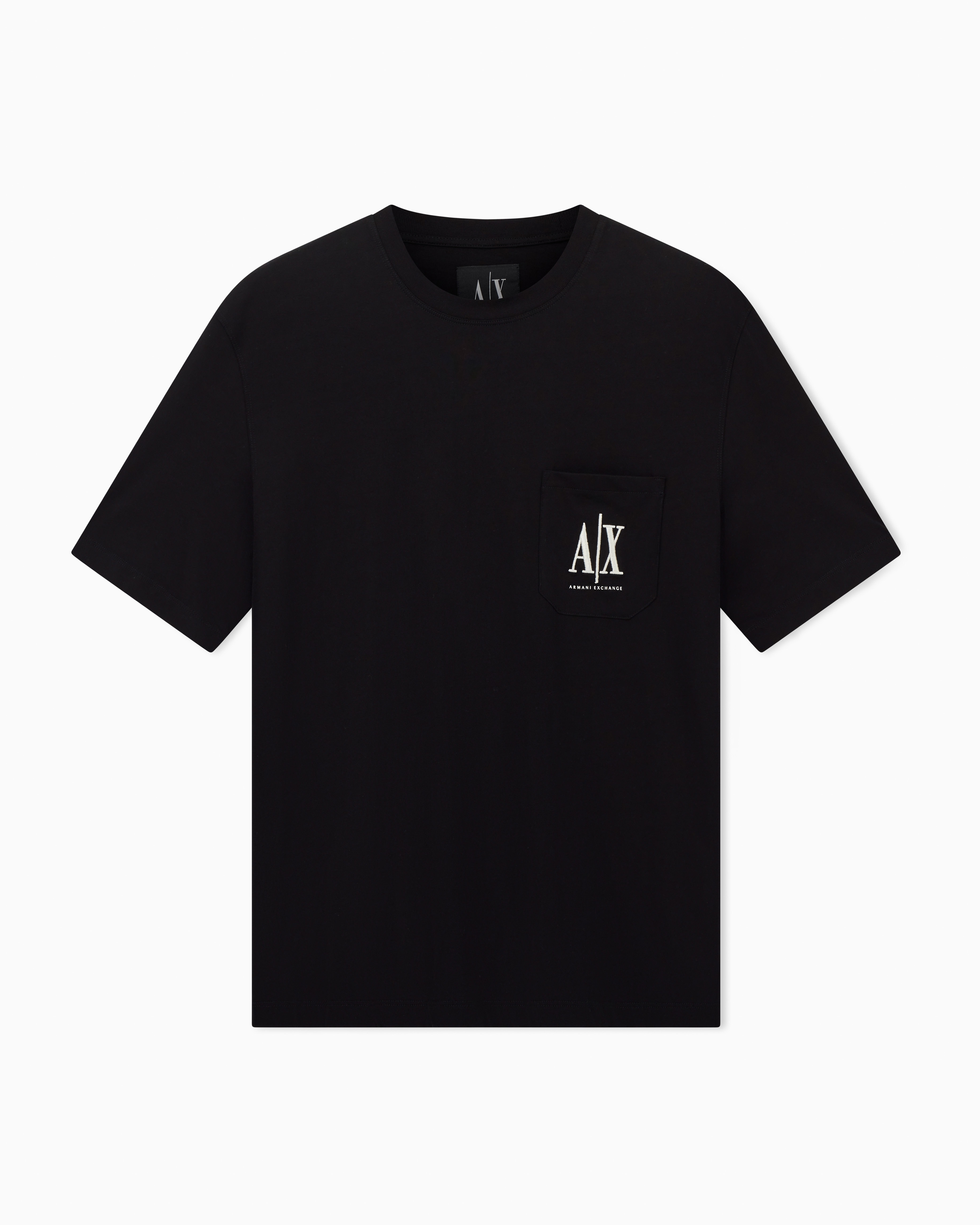 Armani Exchange Black Regular Fit T-Shirt In Cotton Jersey