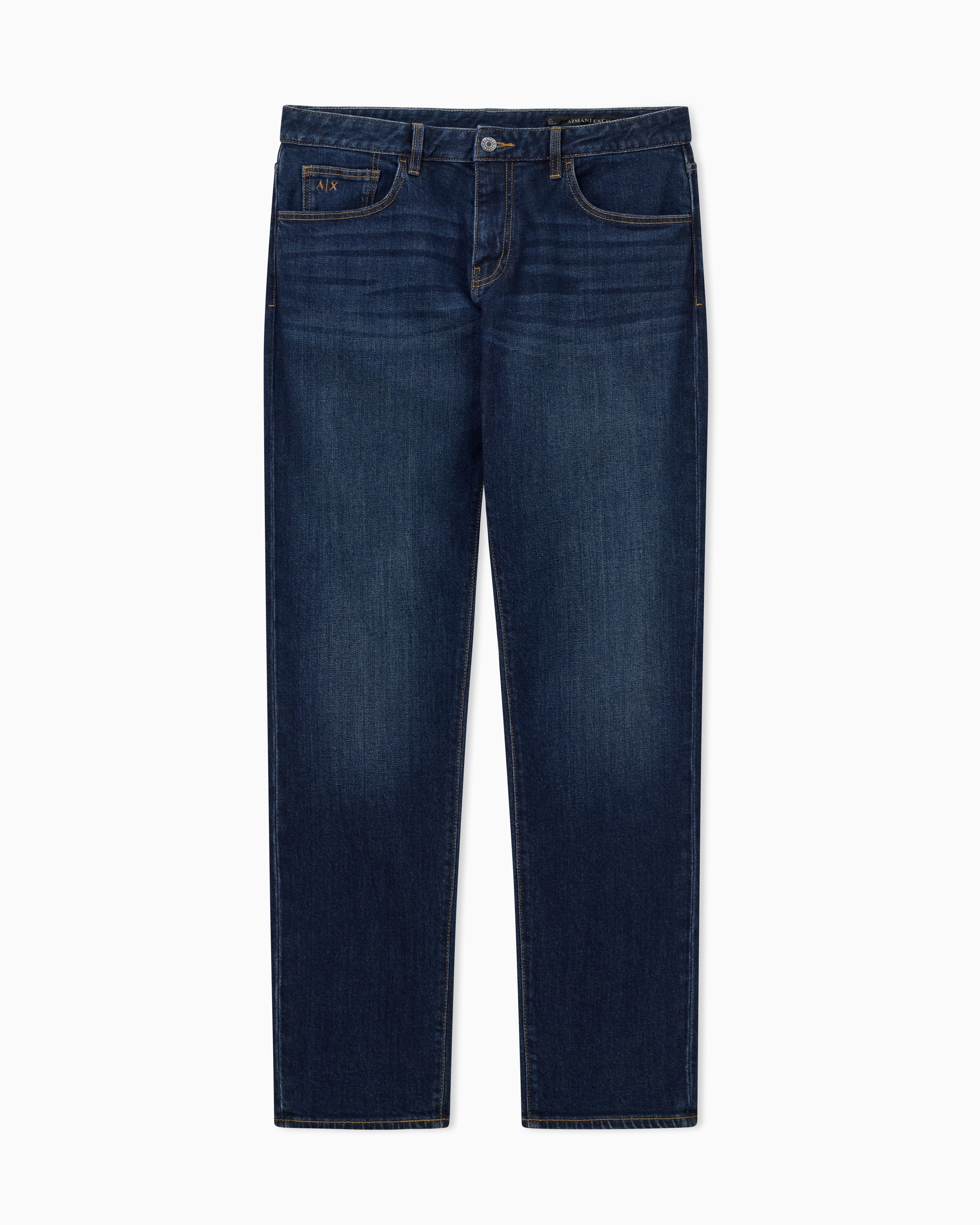 Armani Exchange Blu Slim Jeans In Comfort Denim Medio
