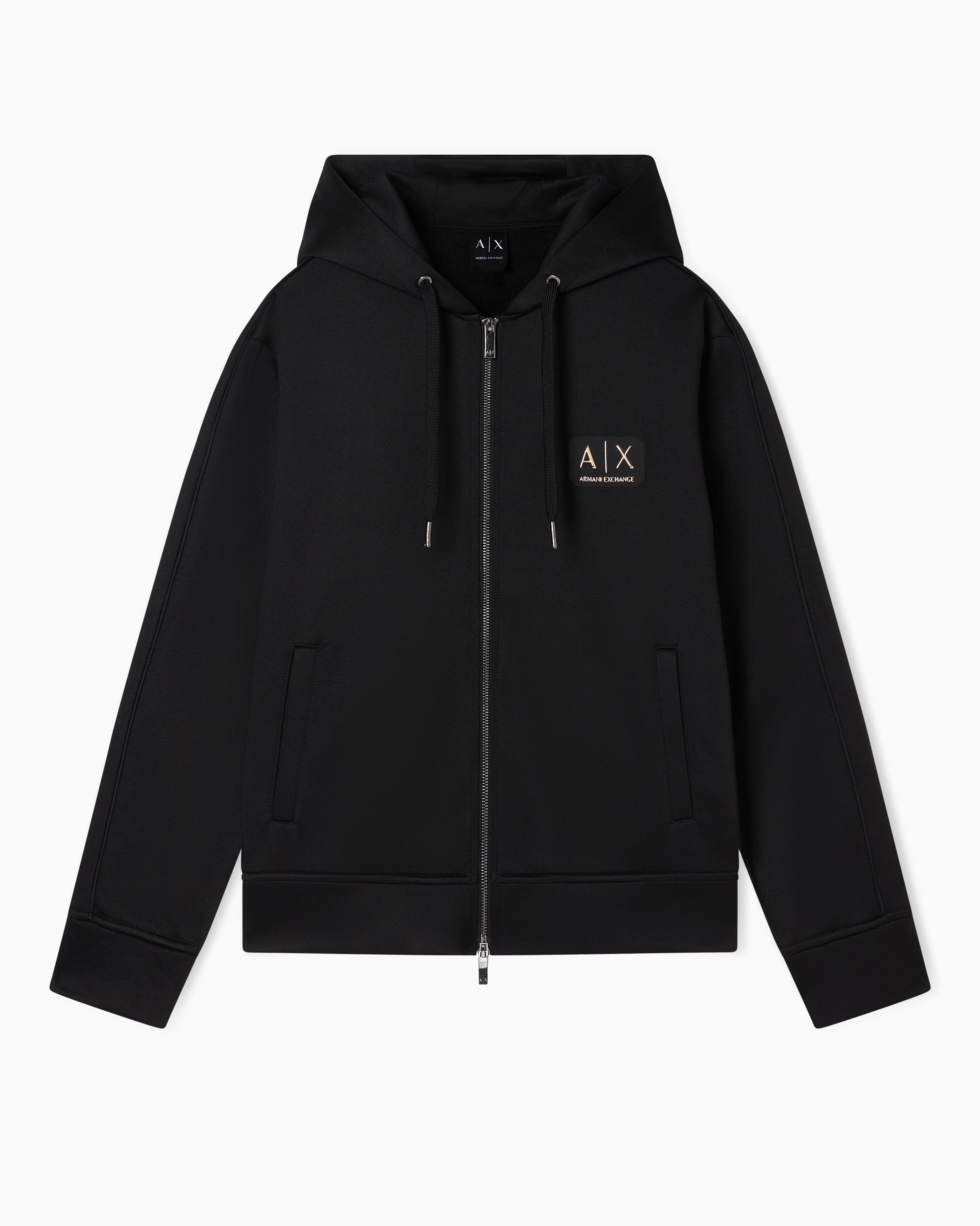 Armani Exchange Zip-up Sweatshirts In Black