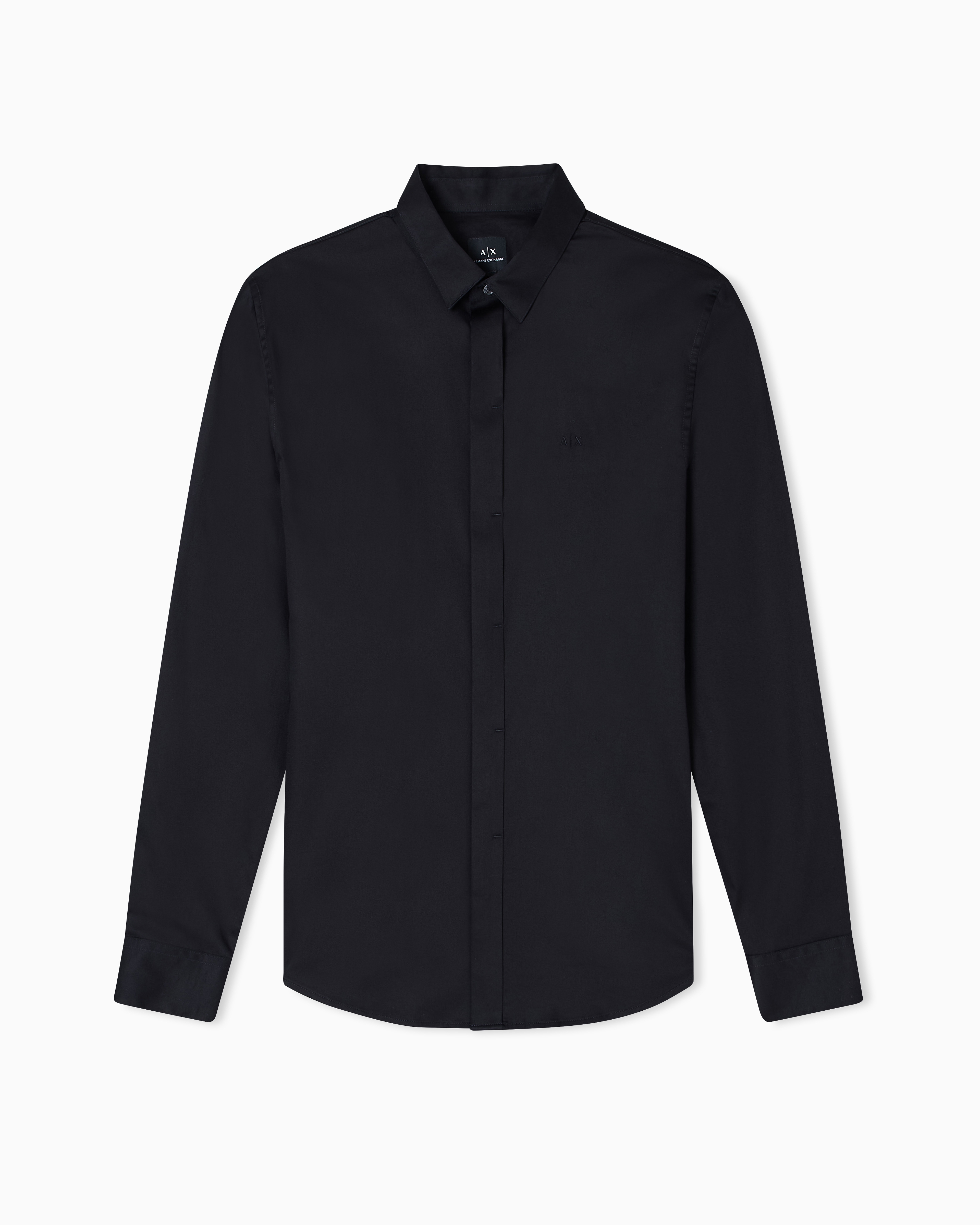 Armani Exchange - Slim fit cotton shirt, Man, Black, Size: