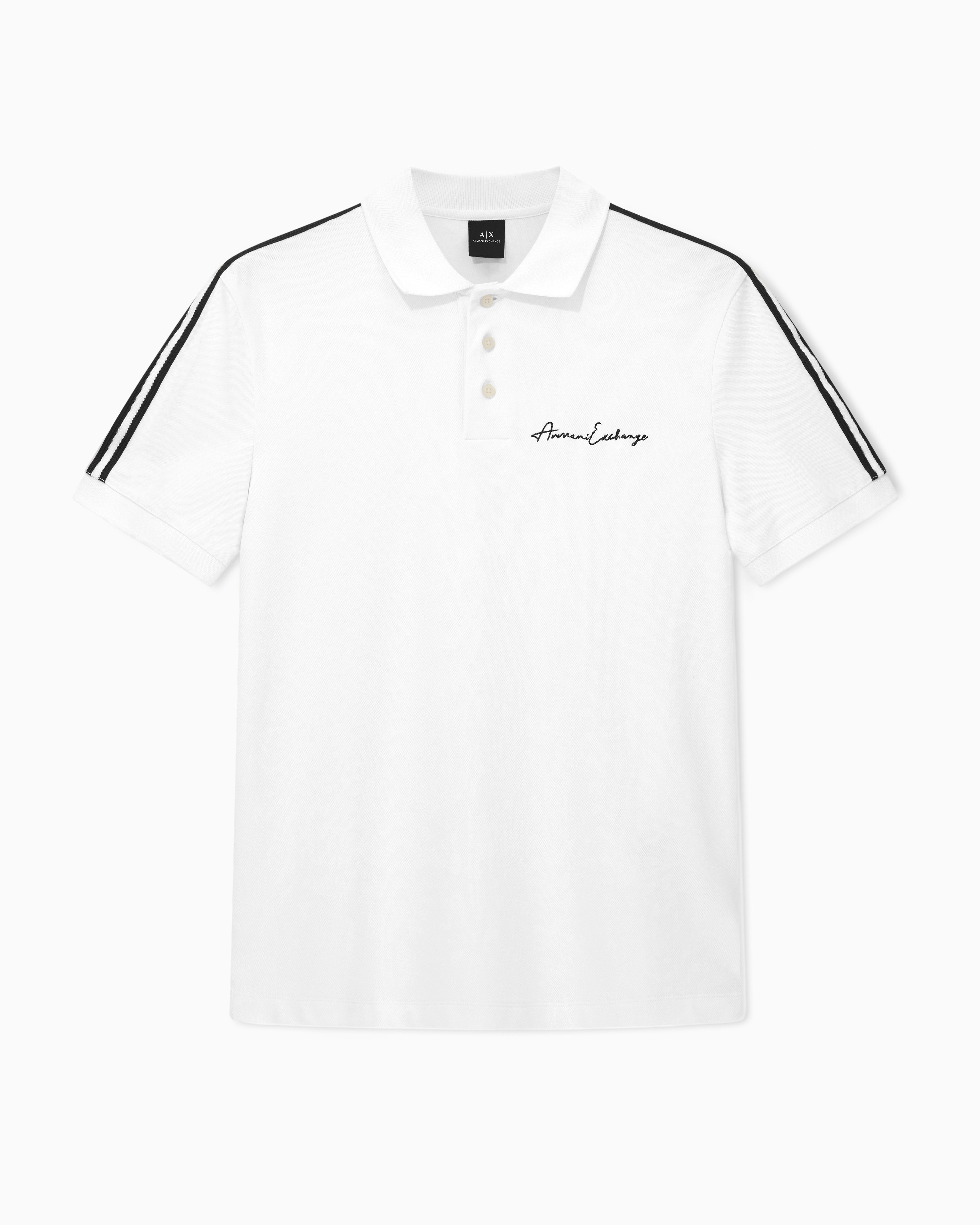 Armani Exchange - Regular fit polo shirt with Signature Logo, Man, White, Size: