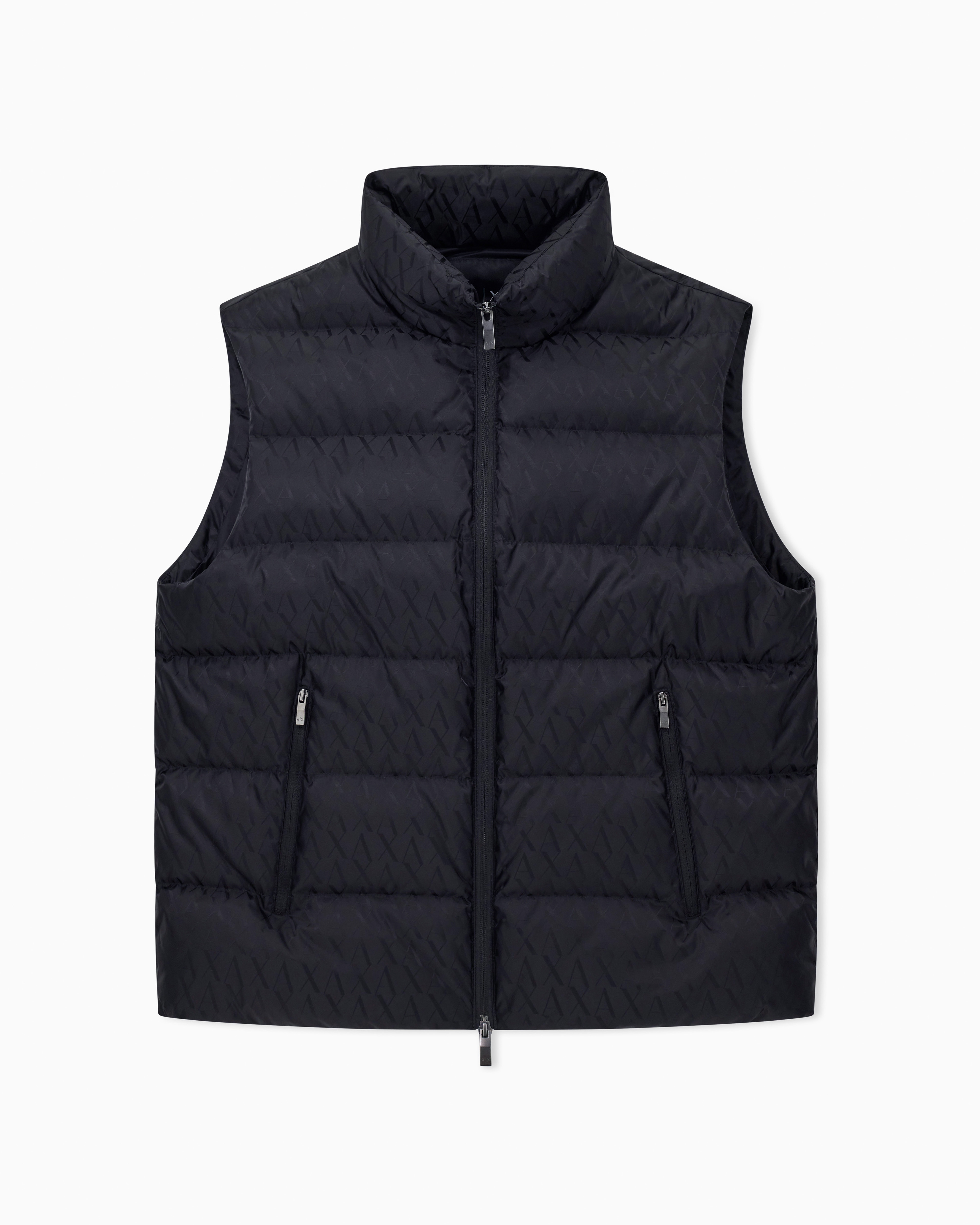 TONE ON ALLOVER LOGO PUFFER VEST