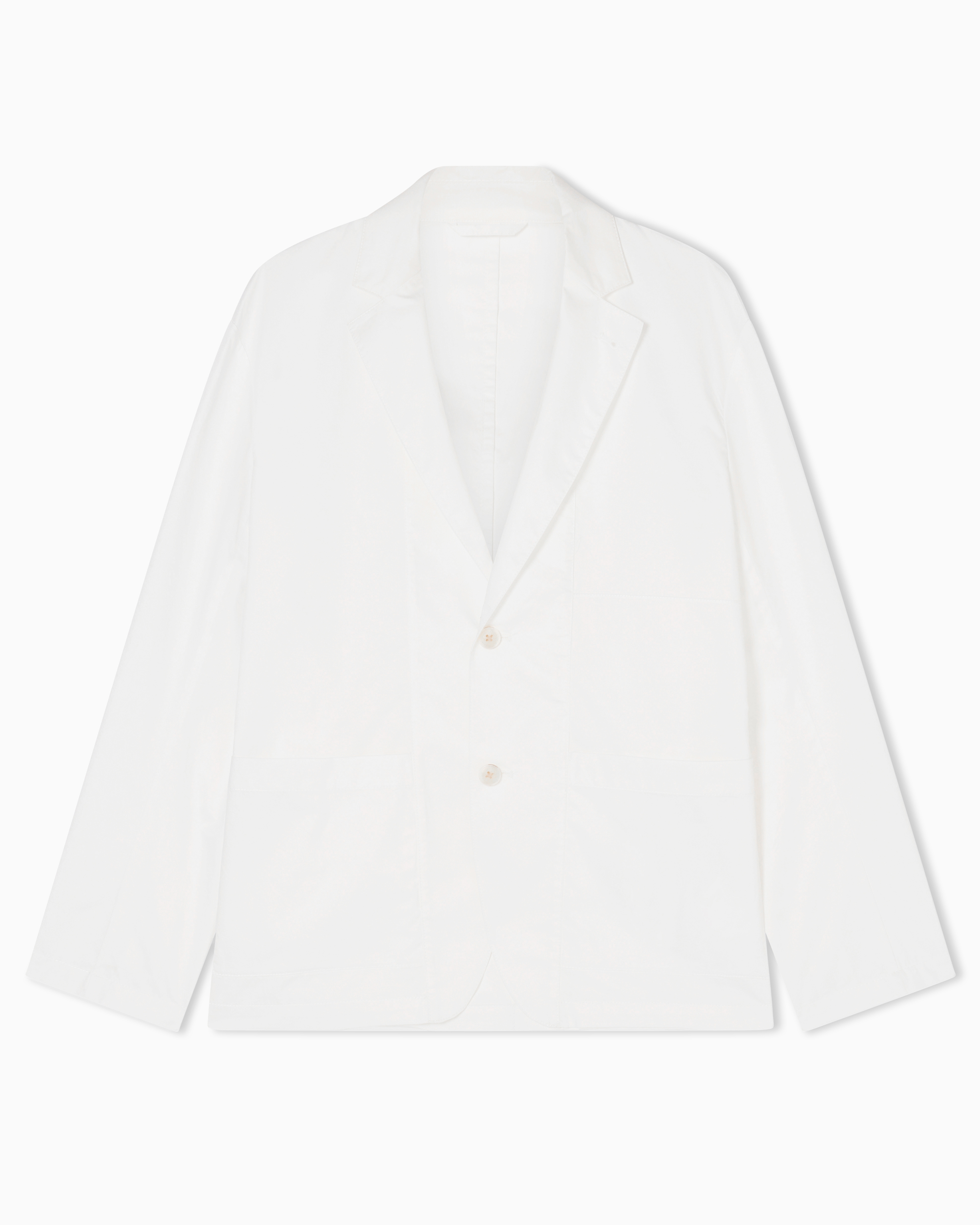 Armani Exchange White Cotton Twill Jacket