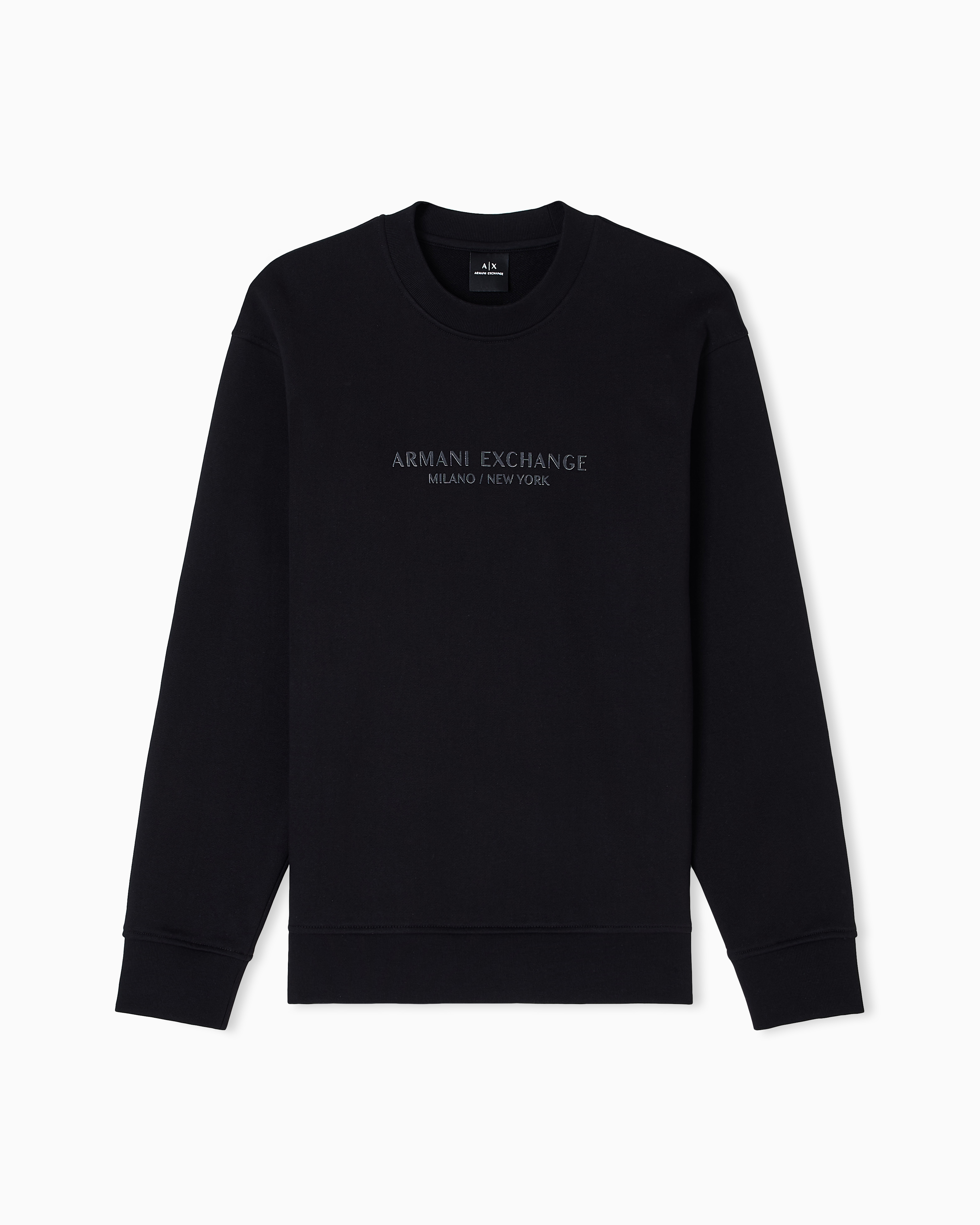 Armani Exchange Black Crewneck Sweatshirt With Tone Logo