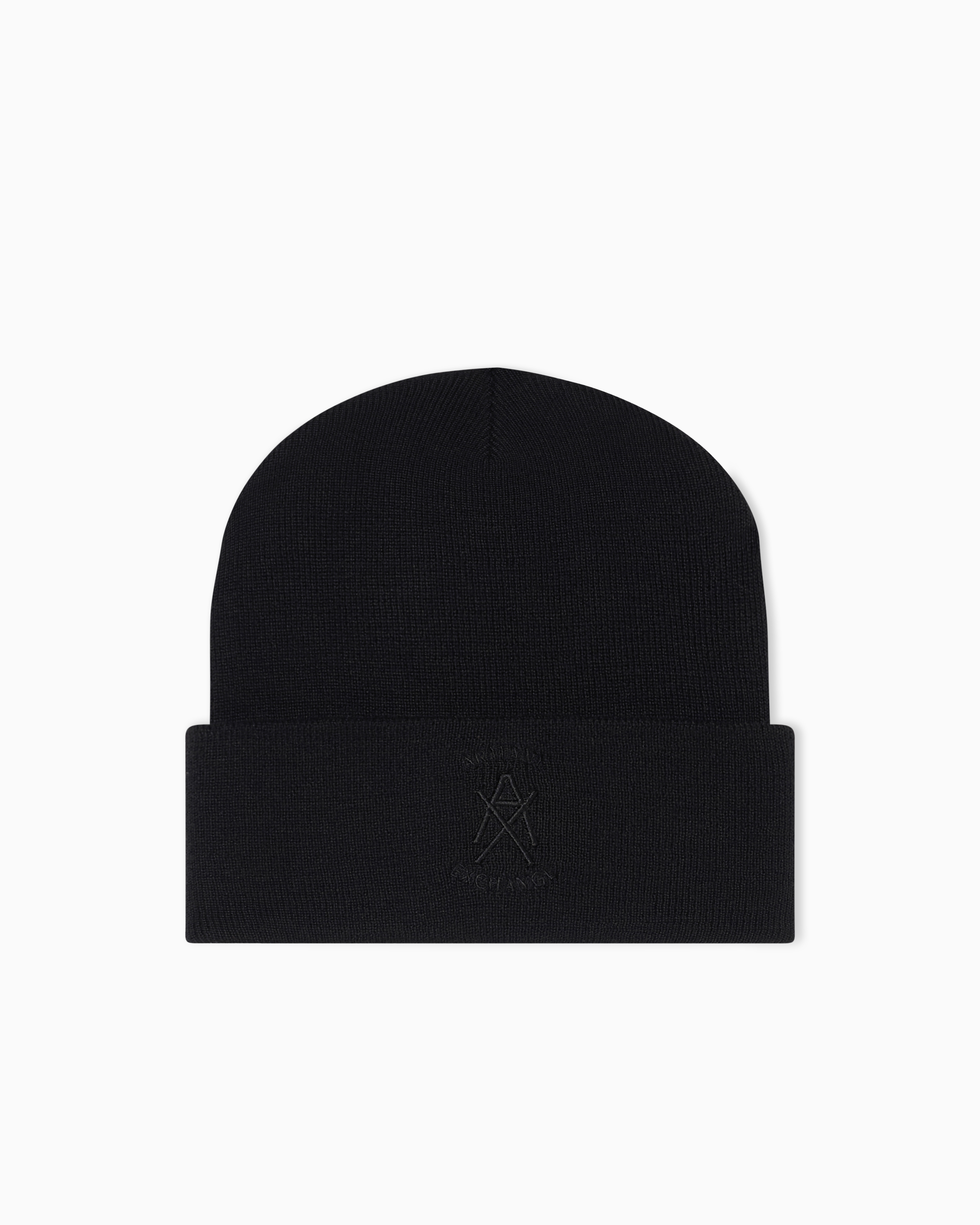 Armani Exchange Black Cuffed Beanie Hat