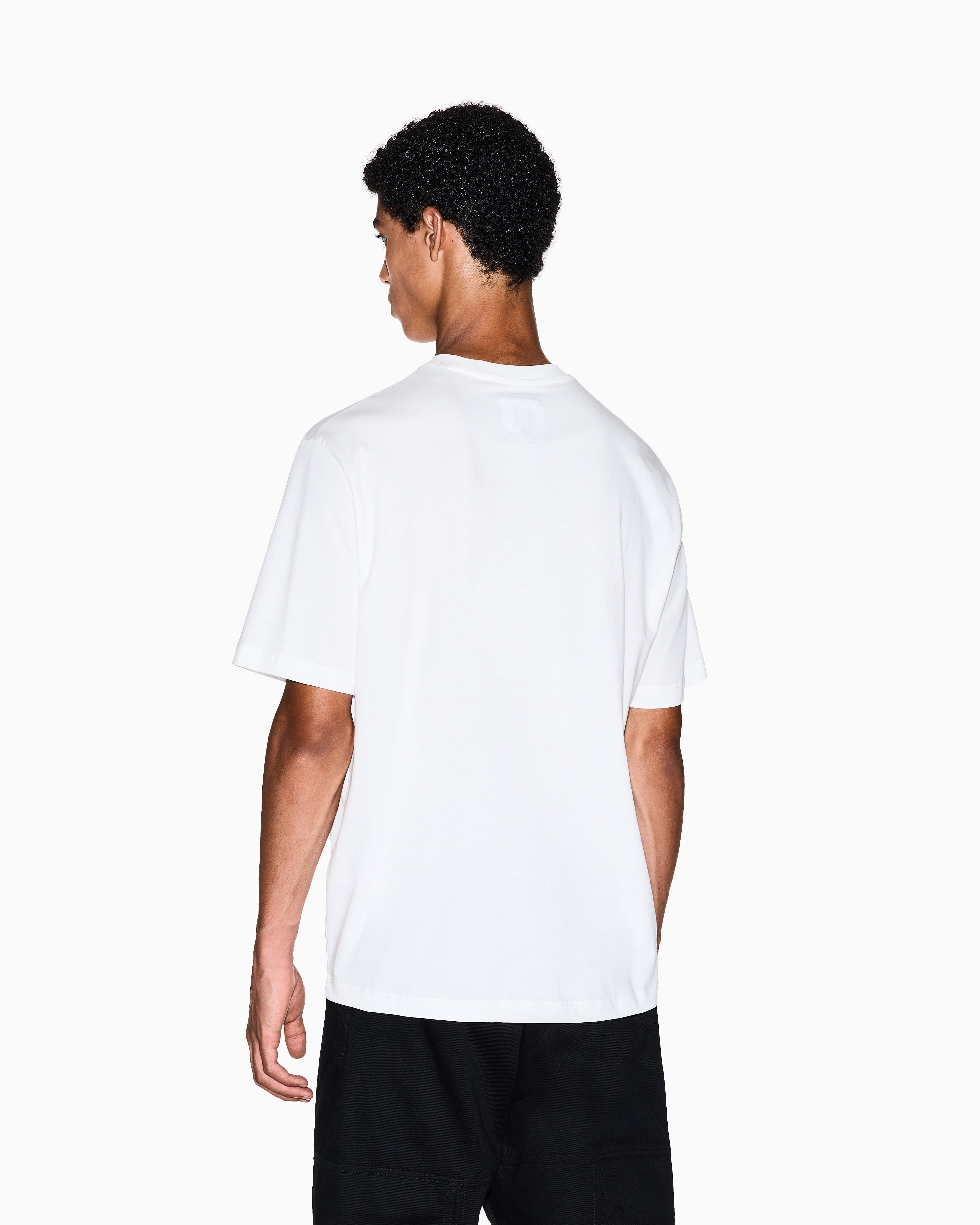 Armani Exchange - Regular T-shirt with logo, Man, White, Size: