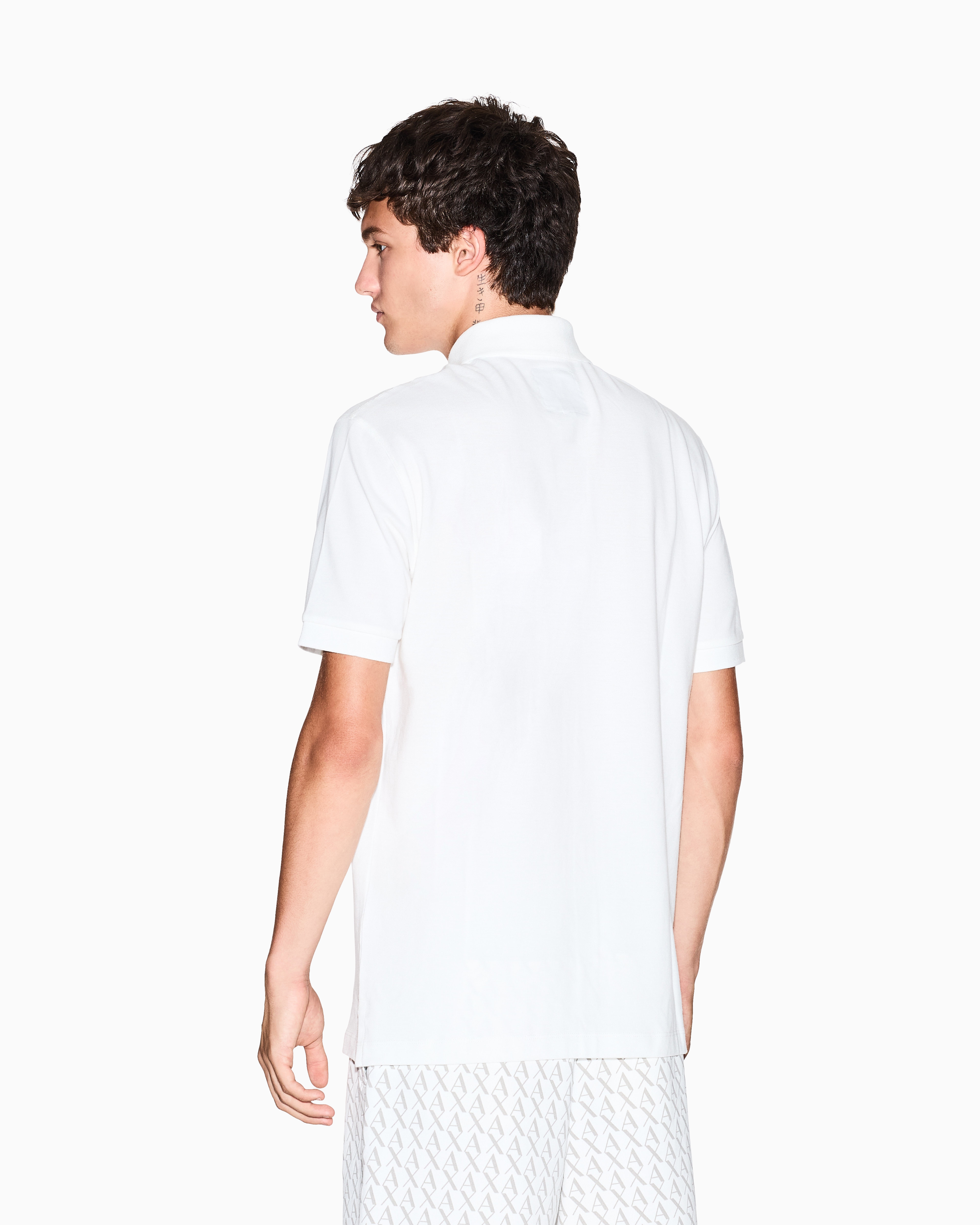 Armani Exchange - Regular fit cotton polo shirt, Man, White, Size: