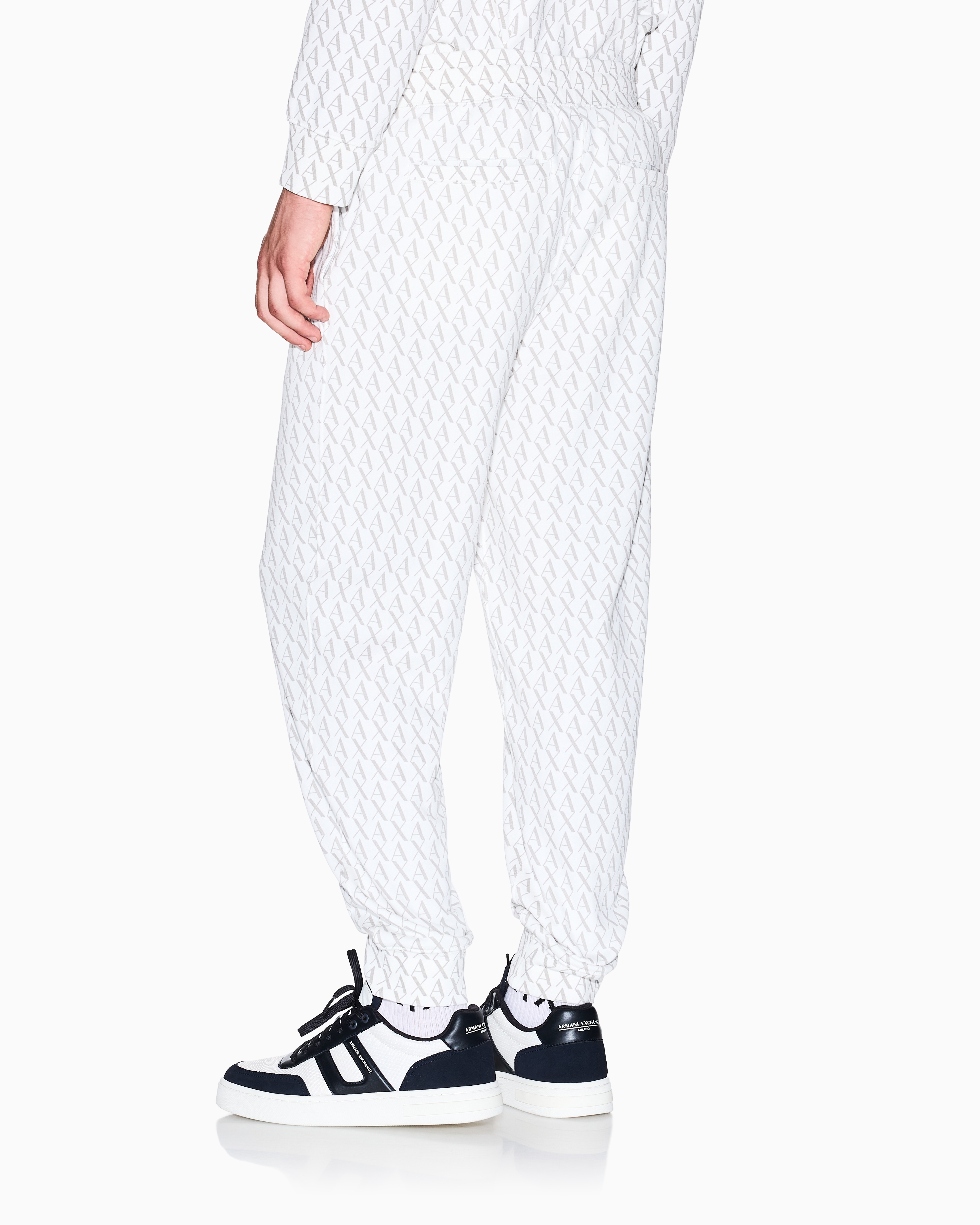 Armani Exchange - Sweatpants, Man, White, Size: