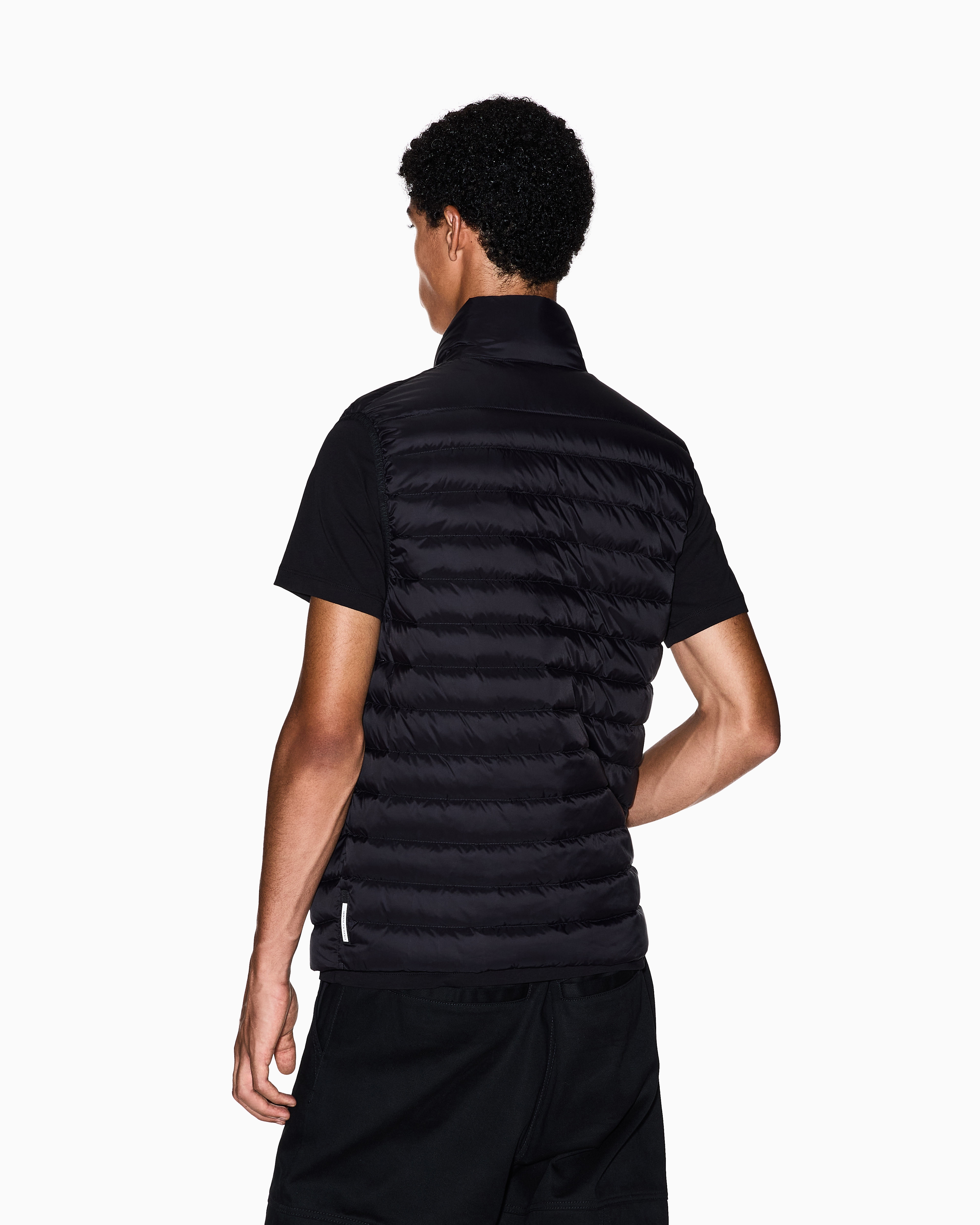 Full zip sleeveless down jacket