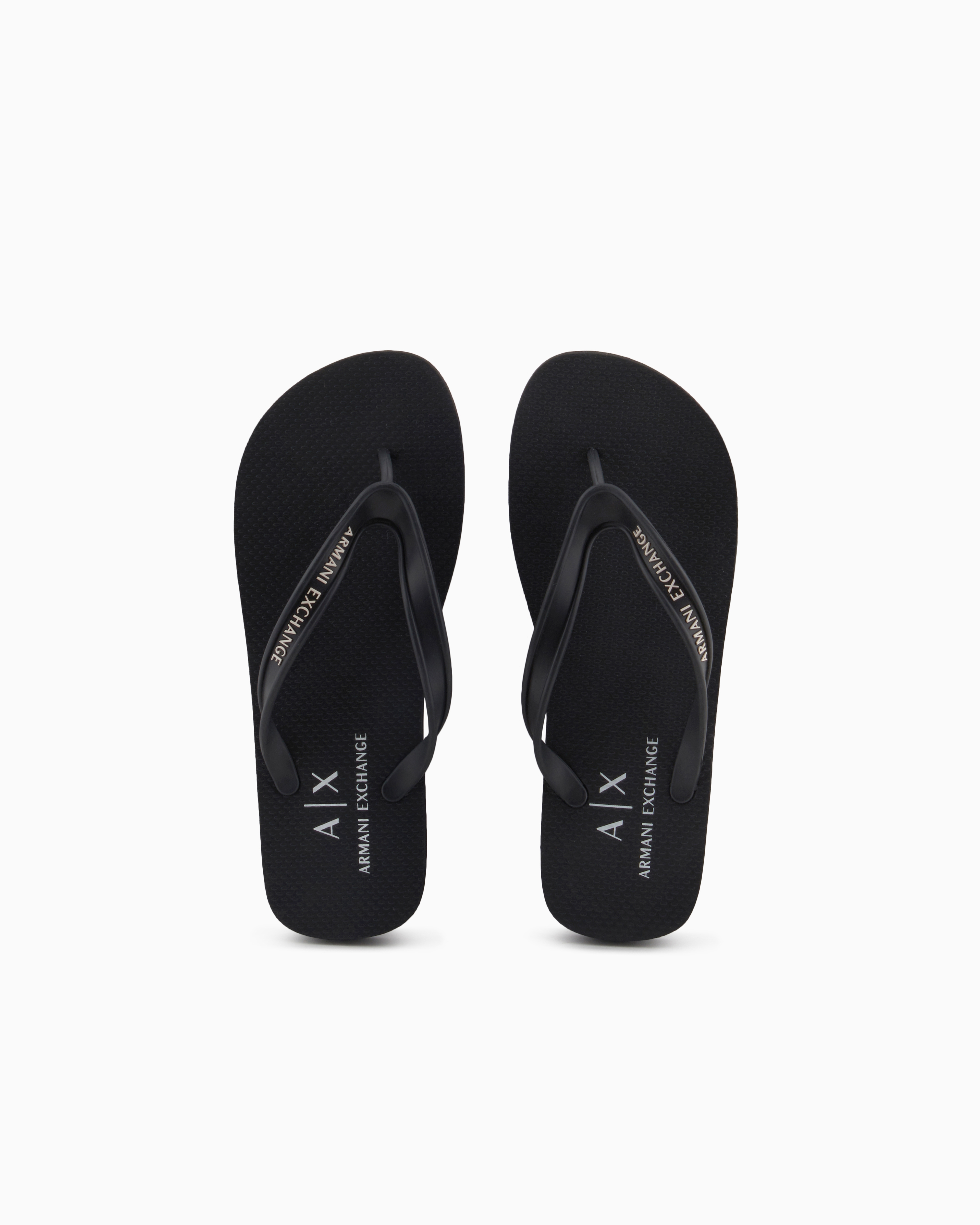 Armani Exchange - Rubber flip flops, Man, Black, Size: