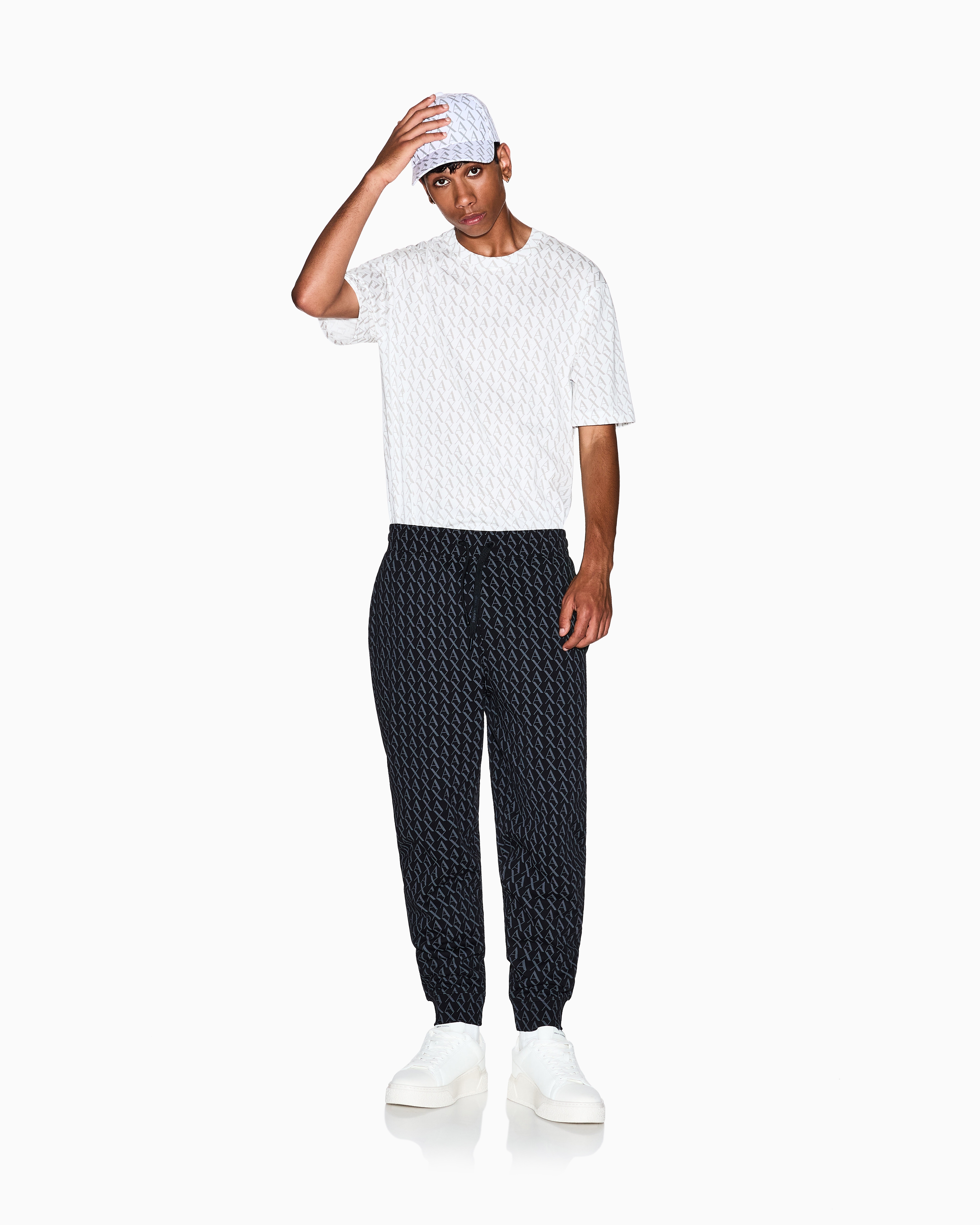 Armani Exchange - Sweatpants, Man, Black, Size: