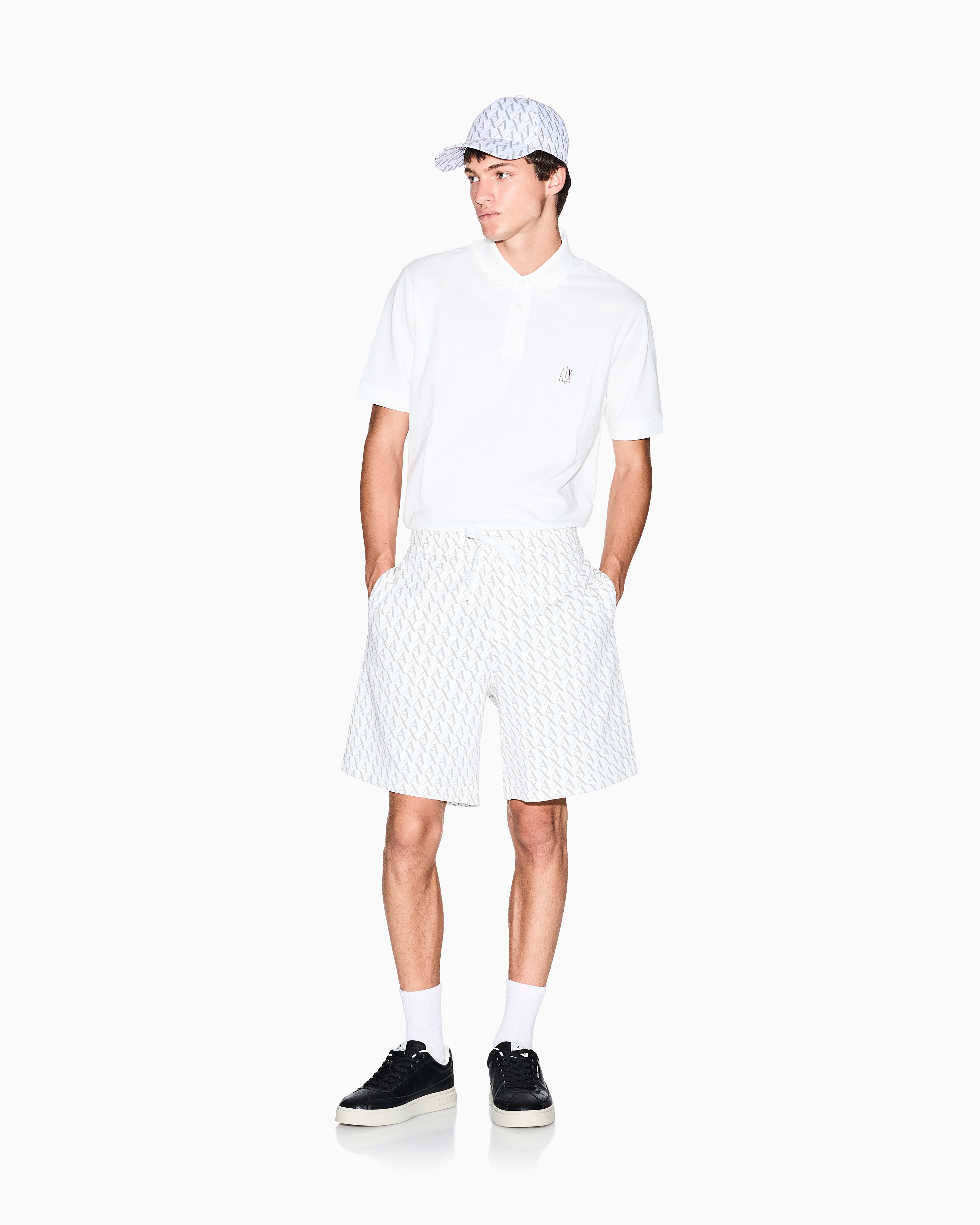 Armani Exchange - Regular fit cotton polo shirt, Man, White, Size: