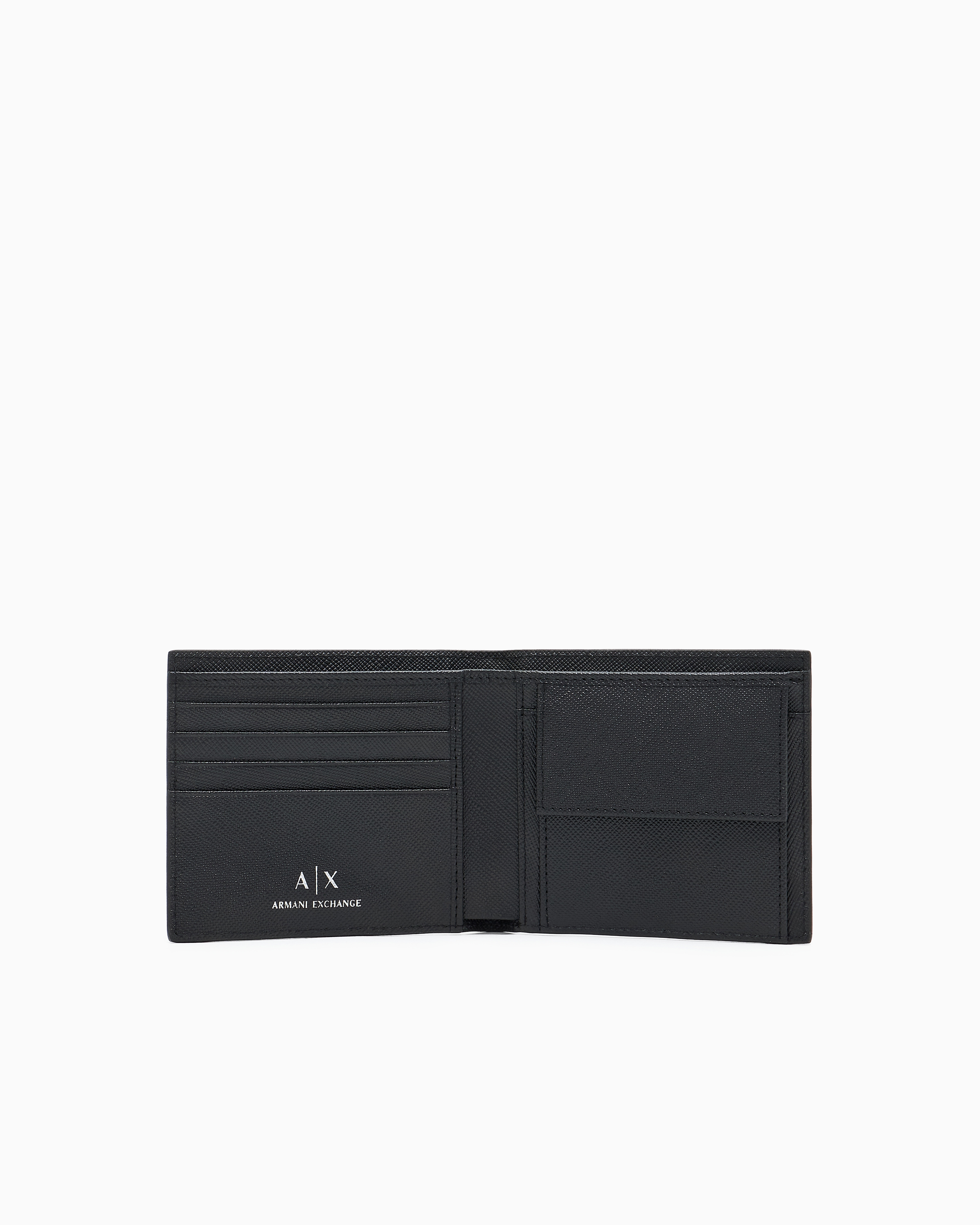 Armani Exchange - Wallet and keychain set, Man, Black, Size: TU
