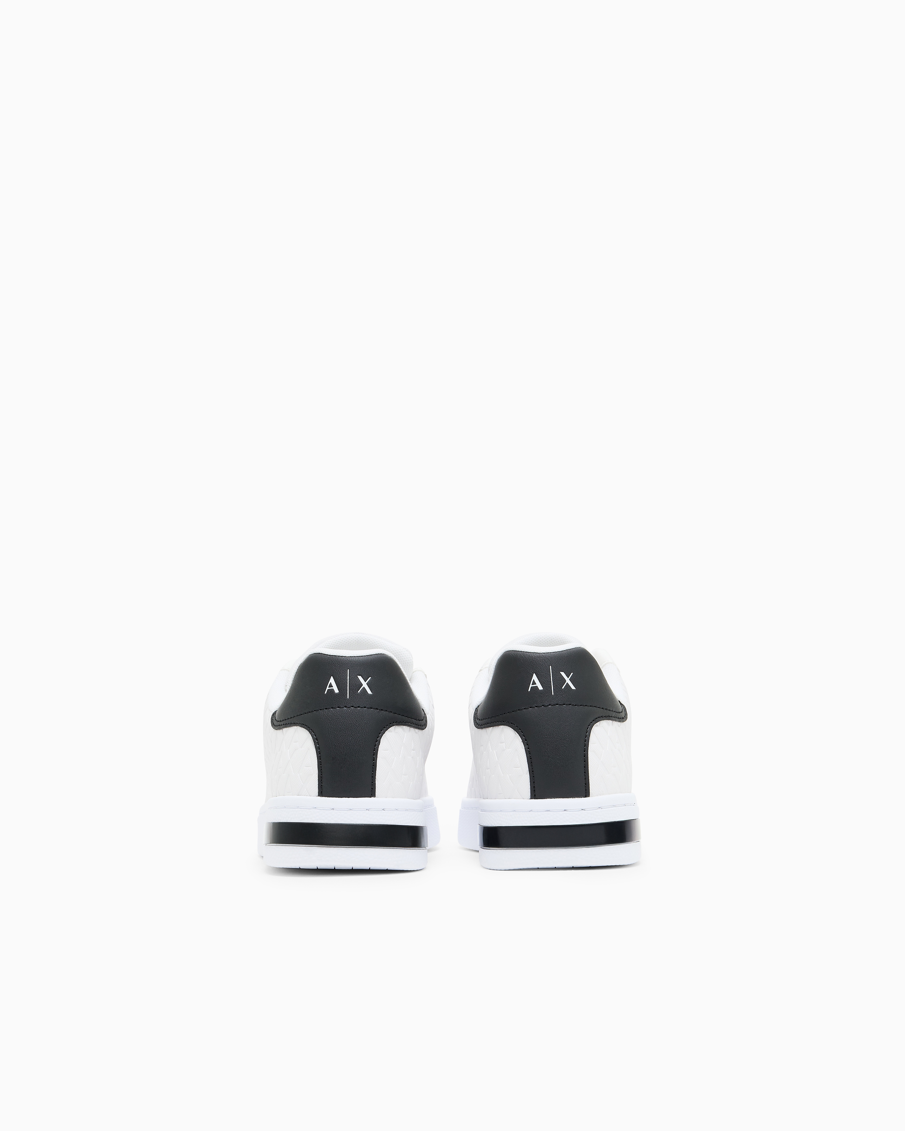 Lace-up sneakers with allover embossed logo
