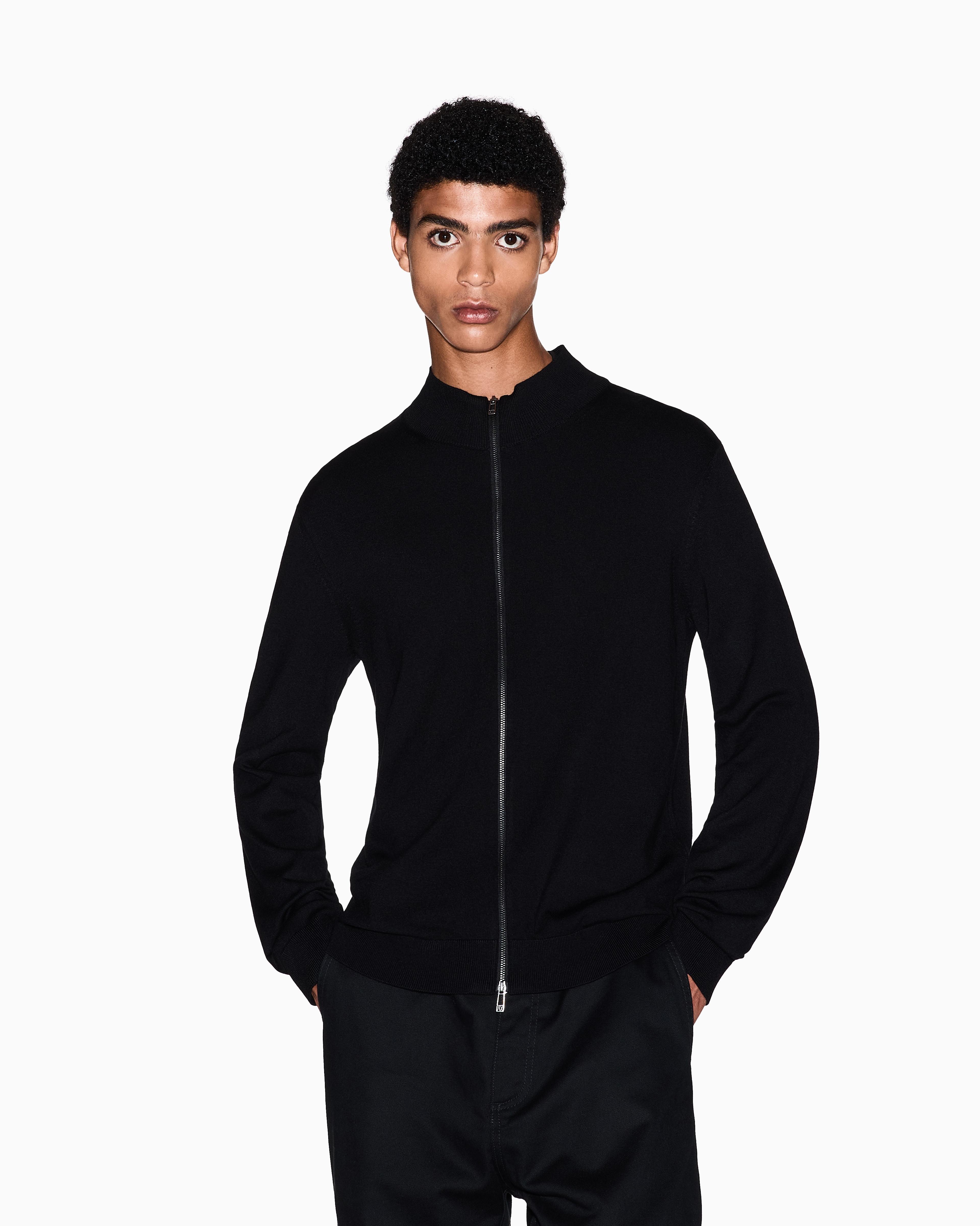 Giorgio Armani ブラックカーディガン XM001279_AF10454_UC001_E_SS202