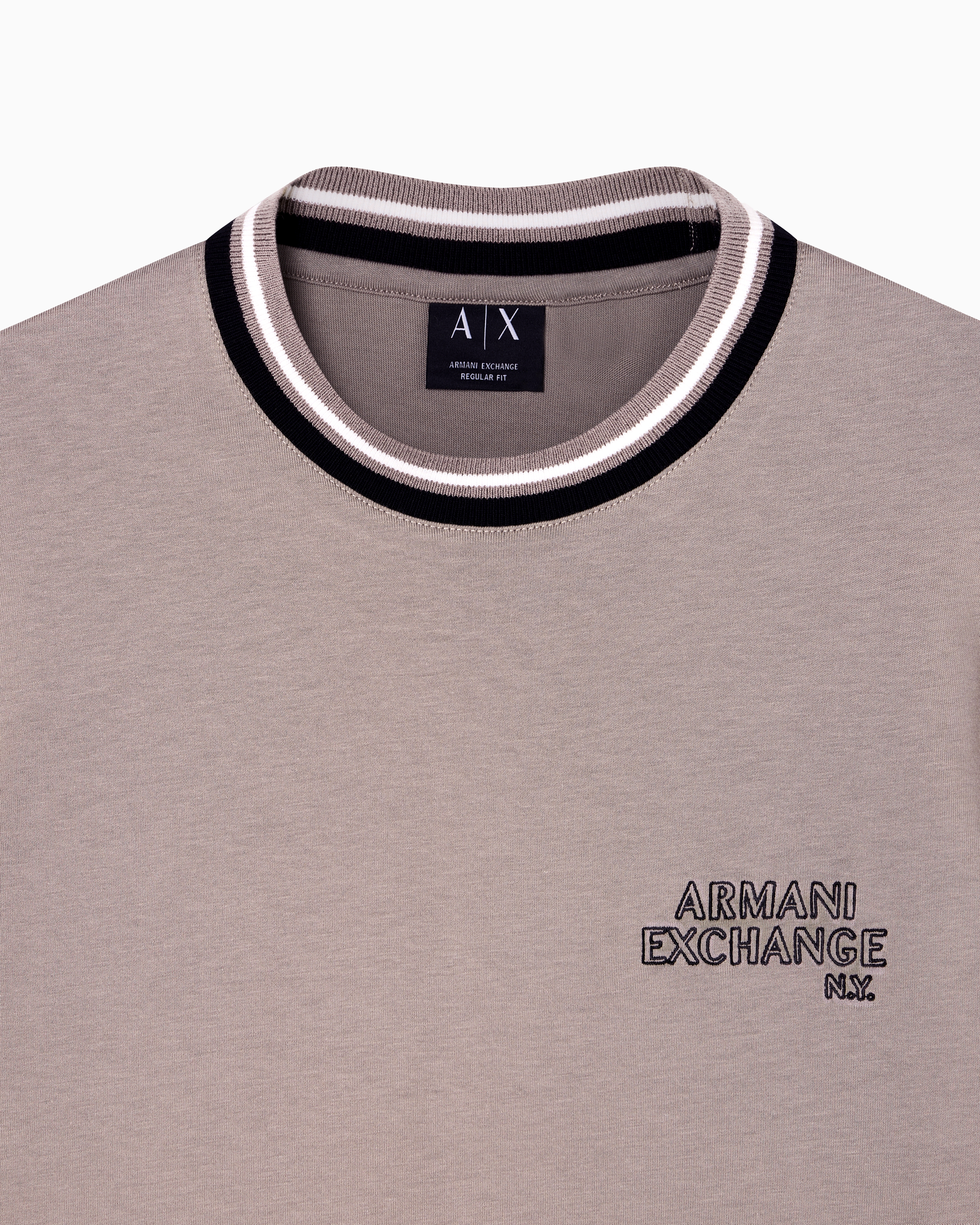 Armani Exchange Regular Fit T-shirts In Gray