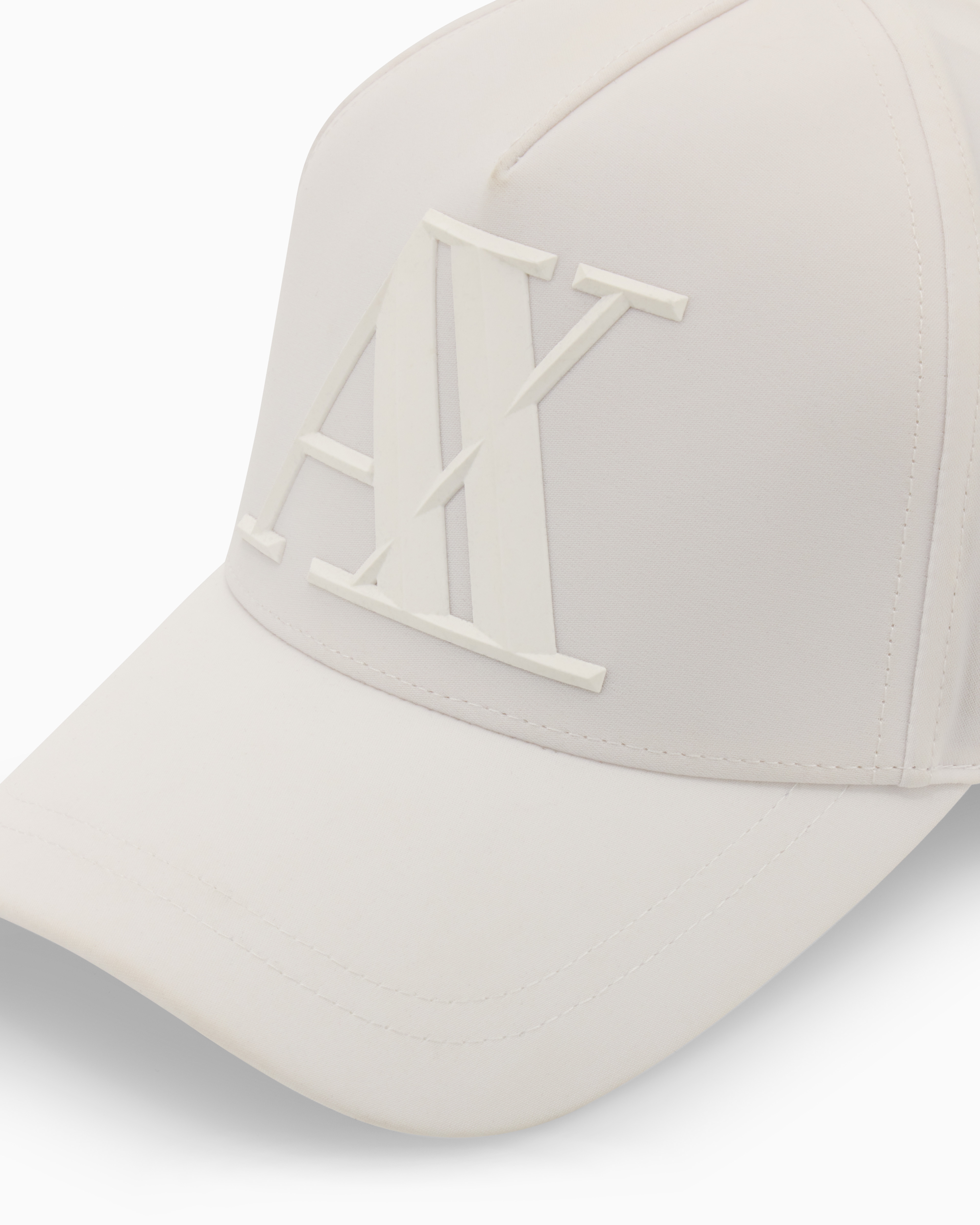 Armani Exchange - Visor cap with logo, Man, White, Size: TU