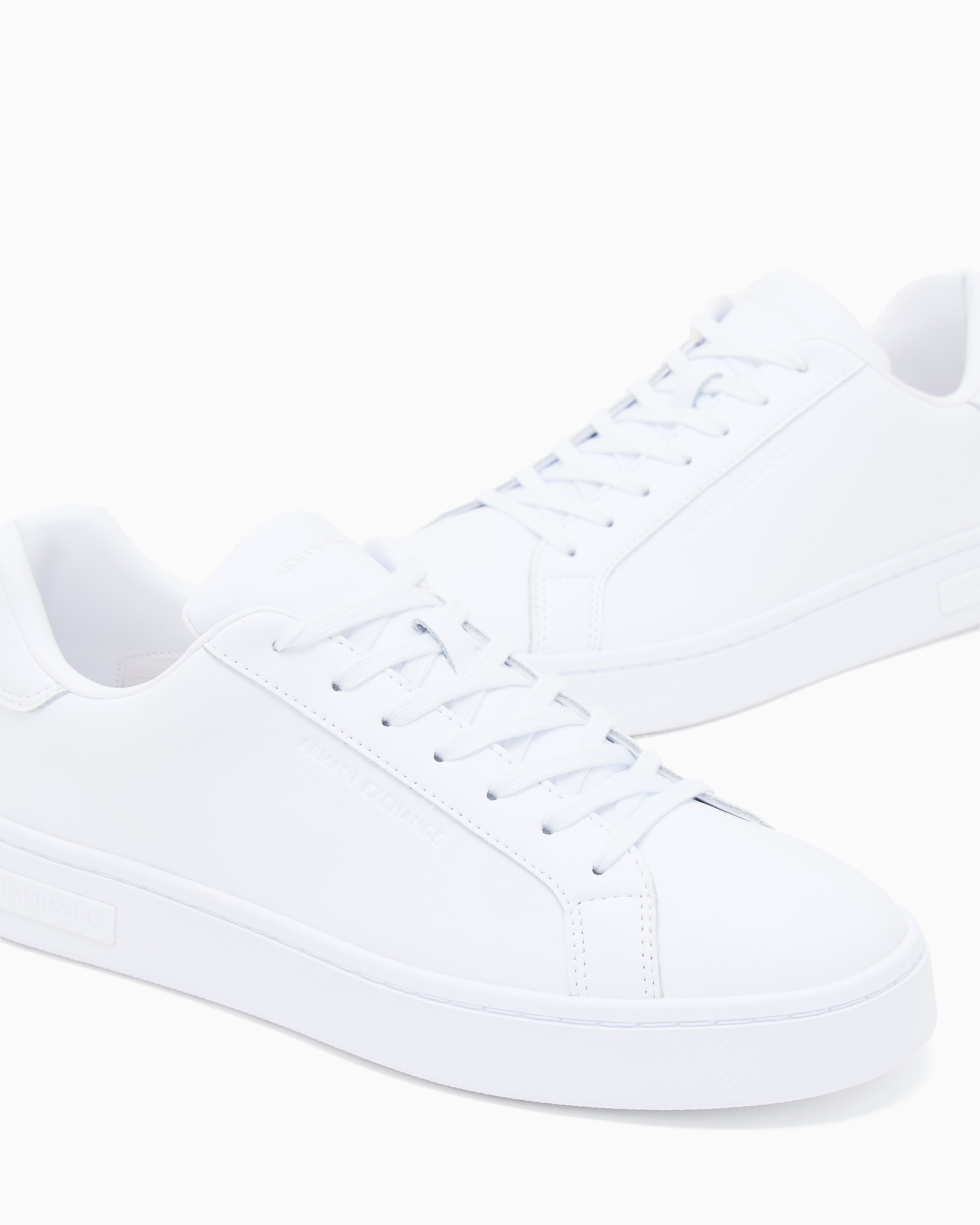 Leather sneakers with logo on the sole