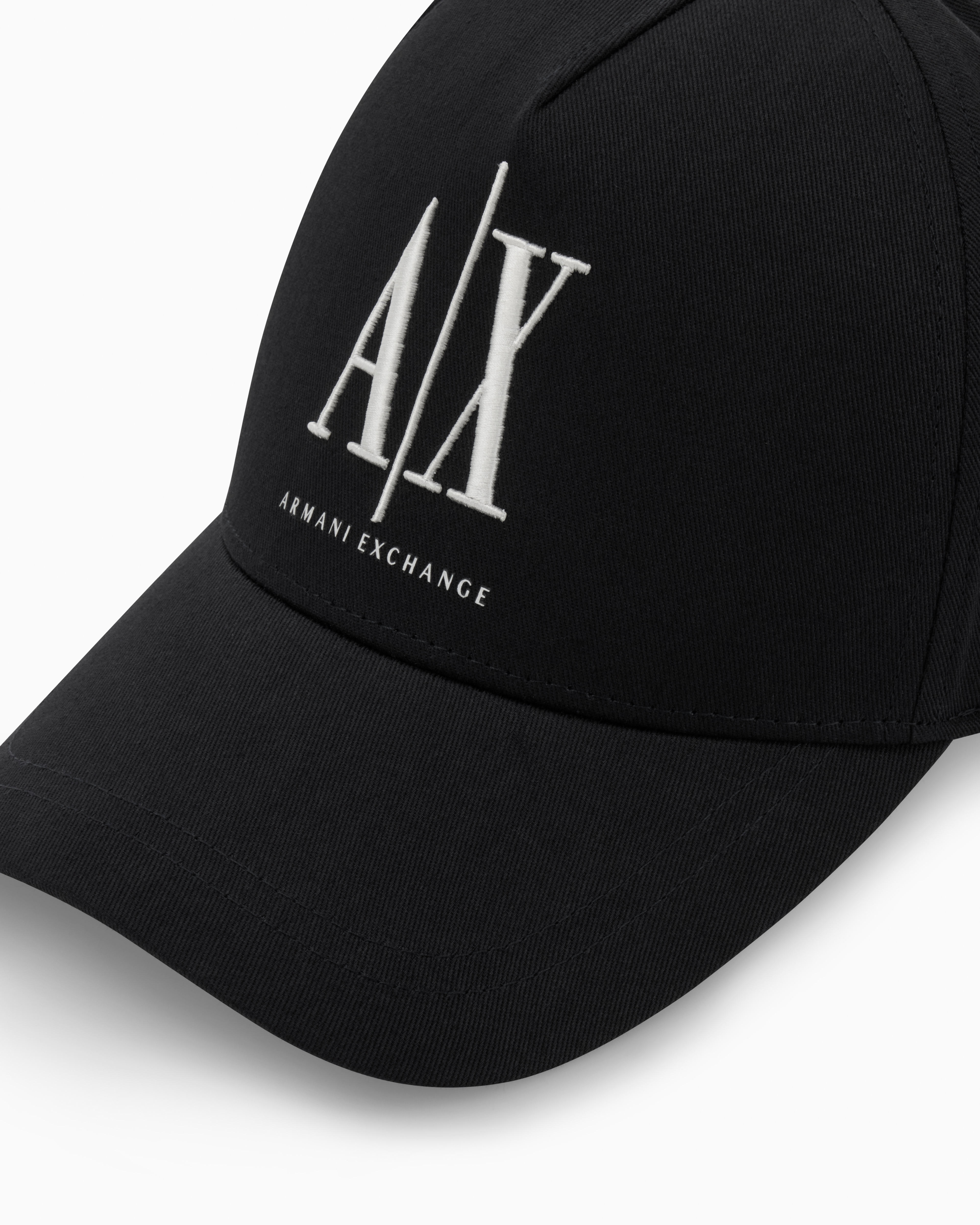 Armani Exchange - Icon Project Visor Hat, Man, Black, Size: TU