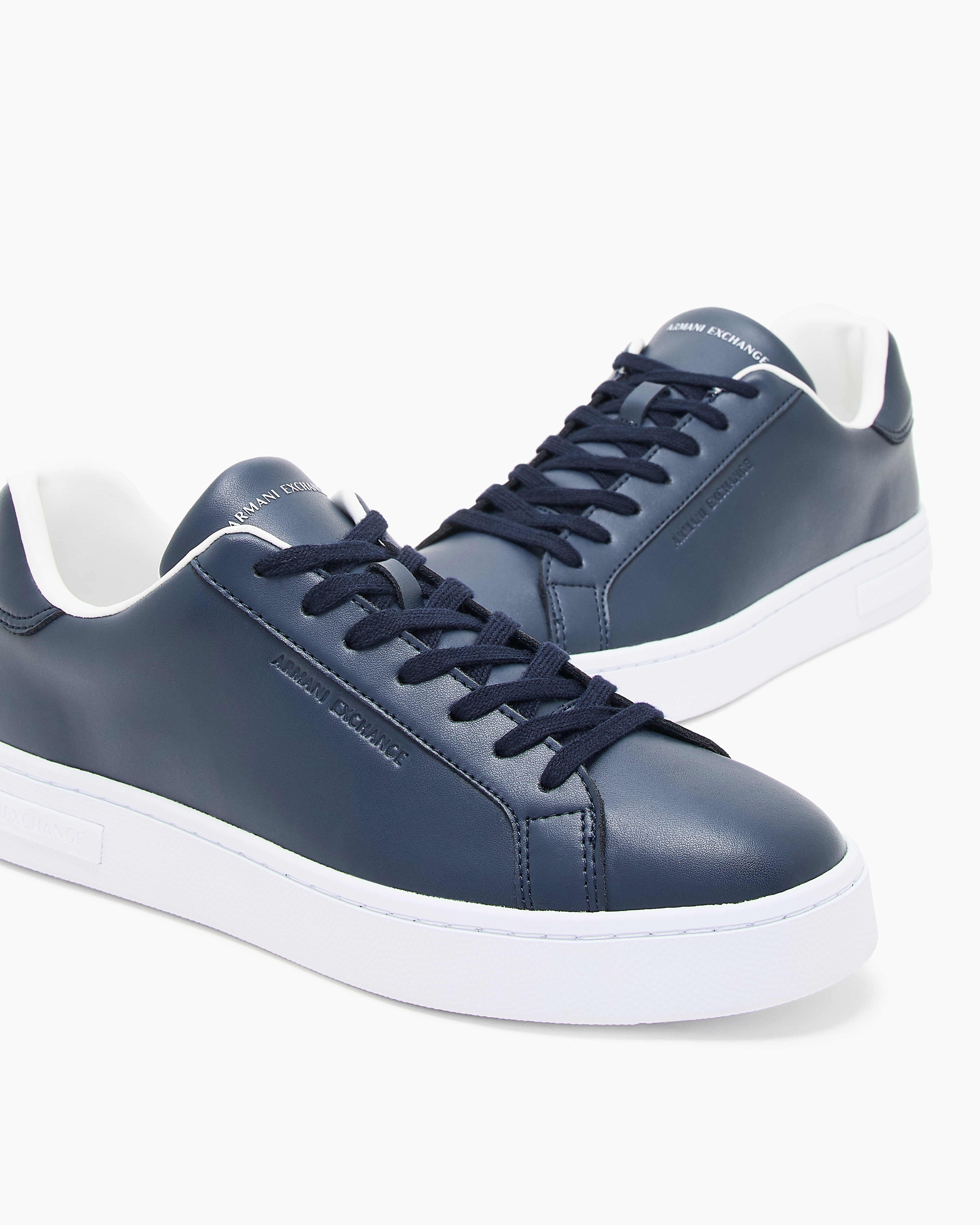 Leather sneakers with logo on the sole | Armani Exchange Leather sneakers with logo on the sole | Armani Exchange