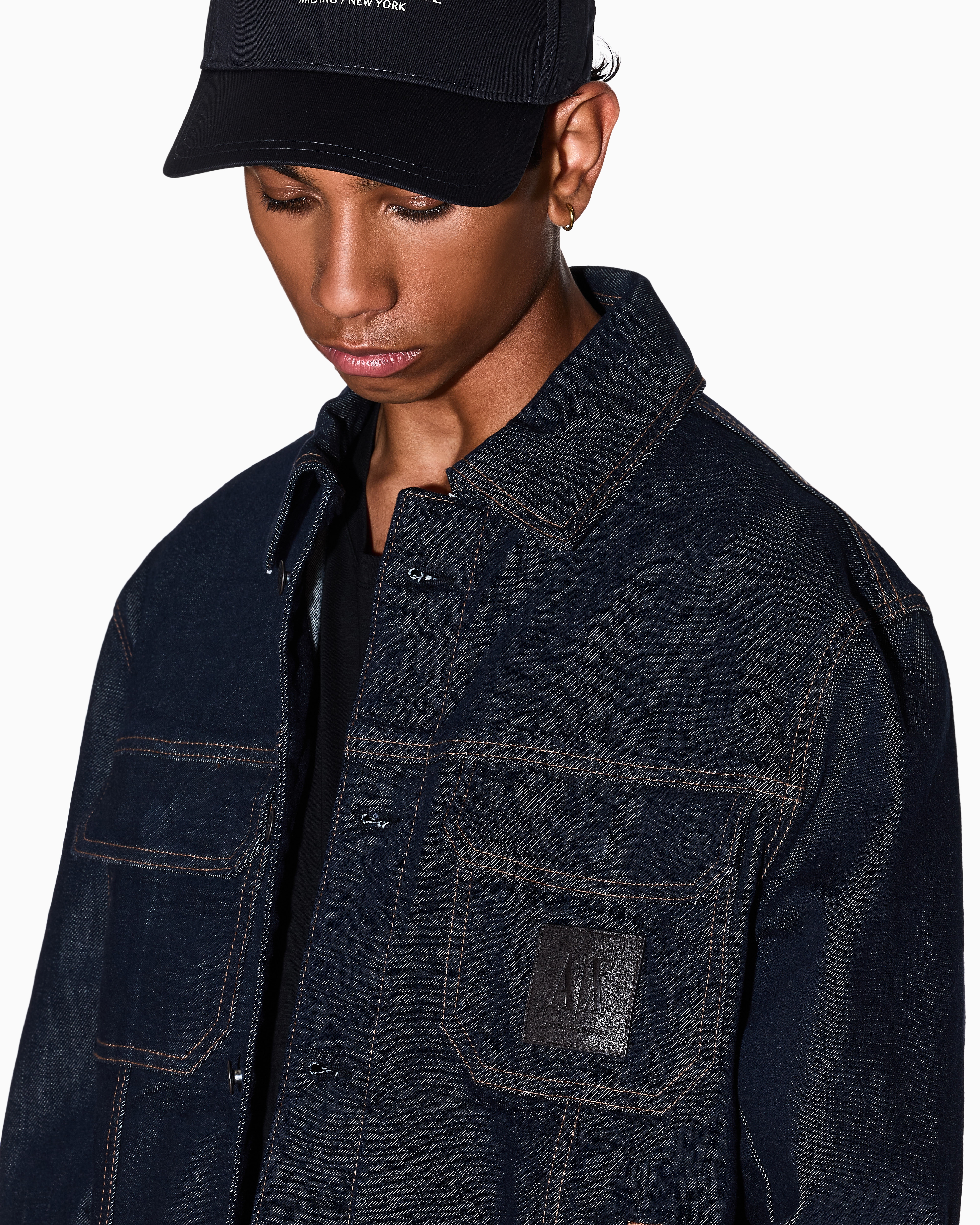 Stretch cotton denim jacket | Armani Exchange