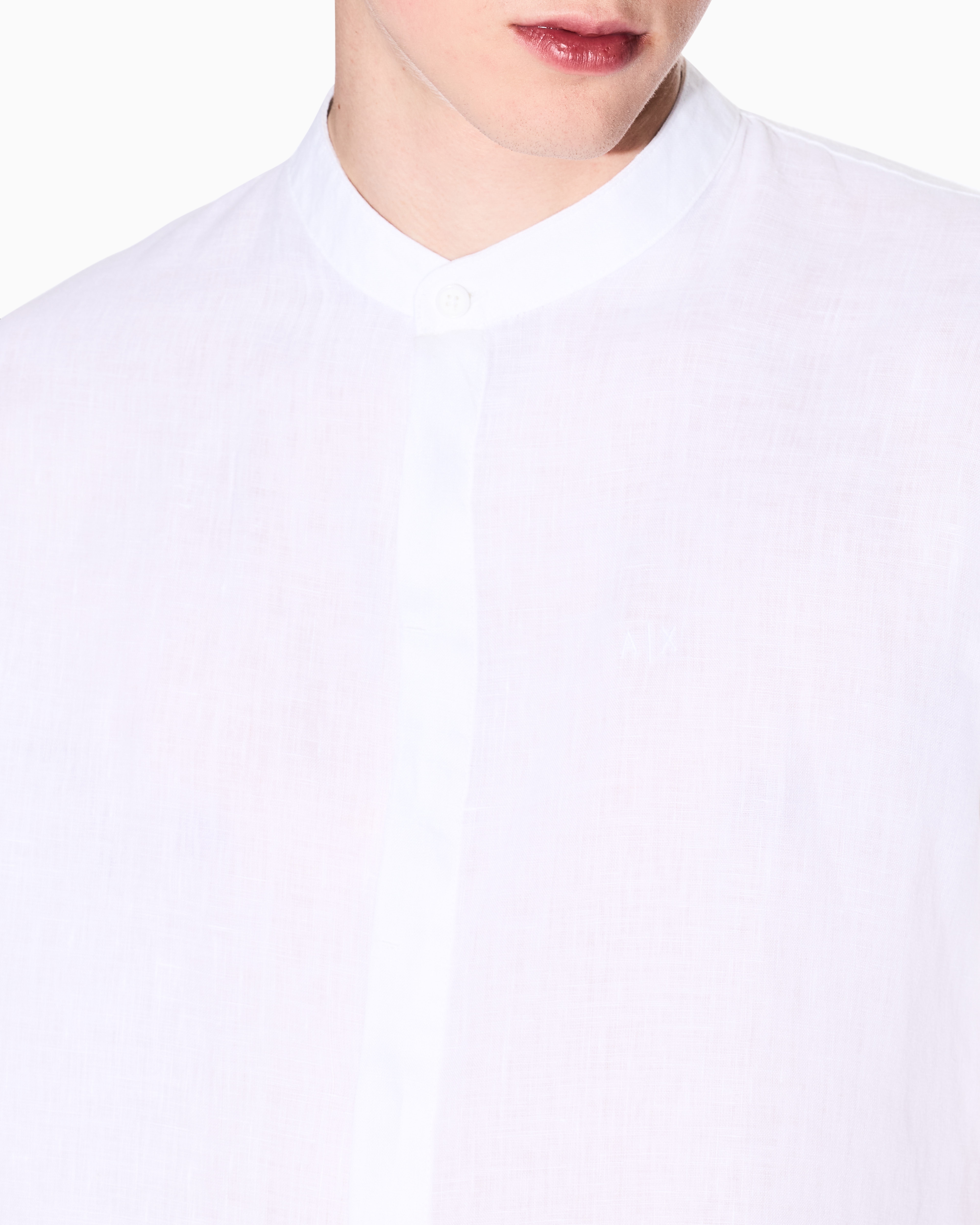 Armani Exchange - Classic Shirts, Man, White, Size: