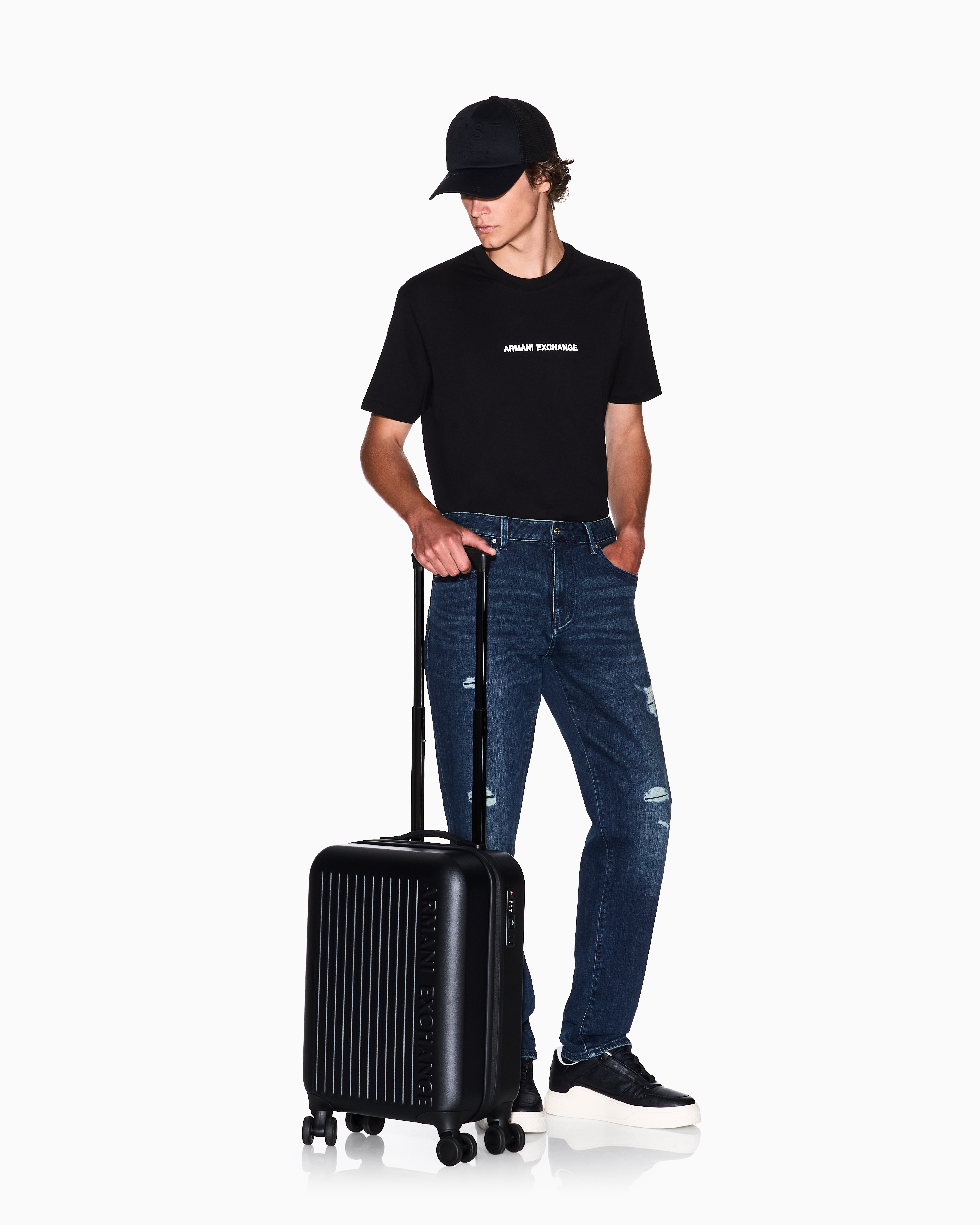 Armani Exchange - Trolley with logo, Man, Black, Size: TU