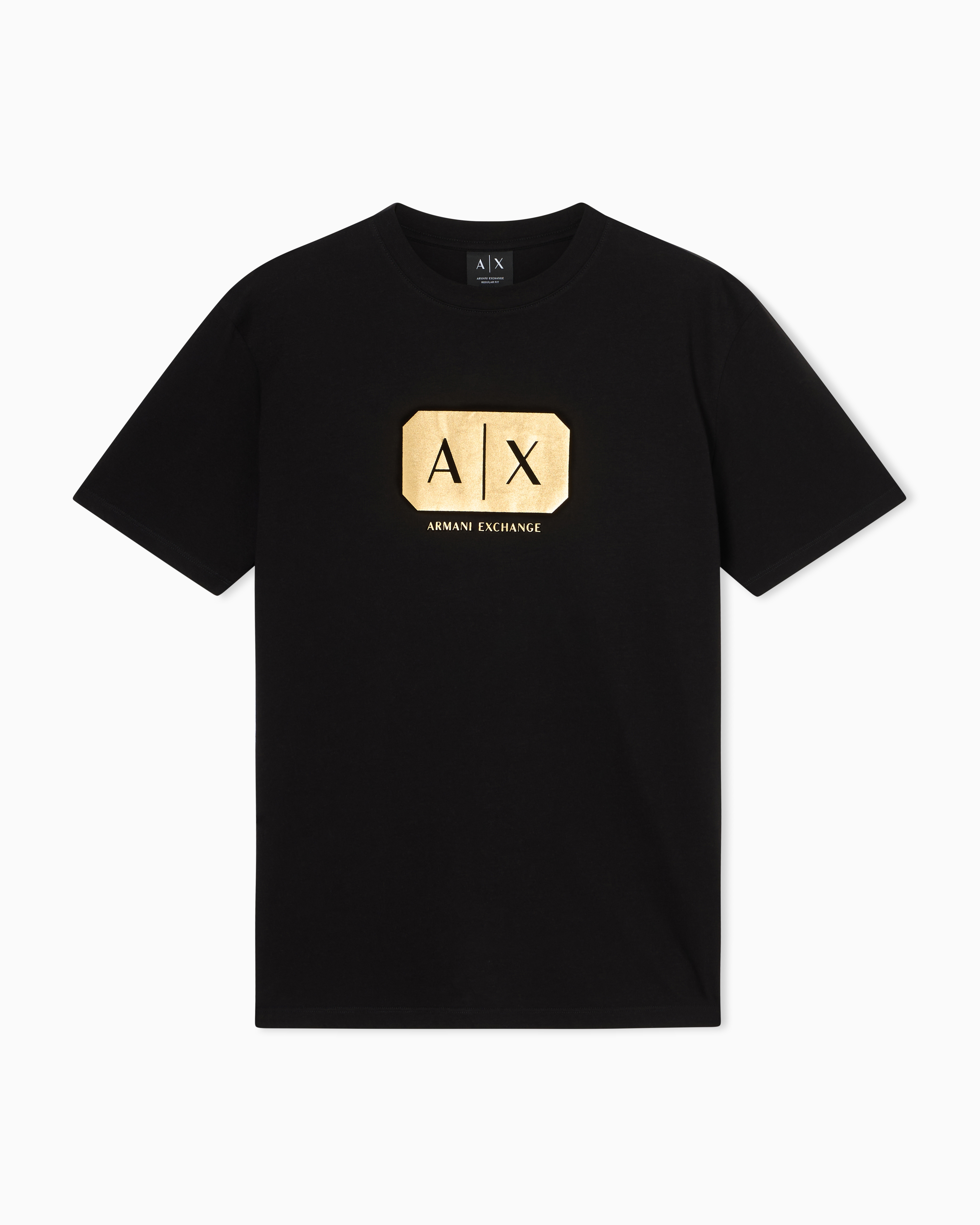 Armani Exchange Regular Fit T-shirts In Black