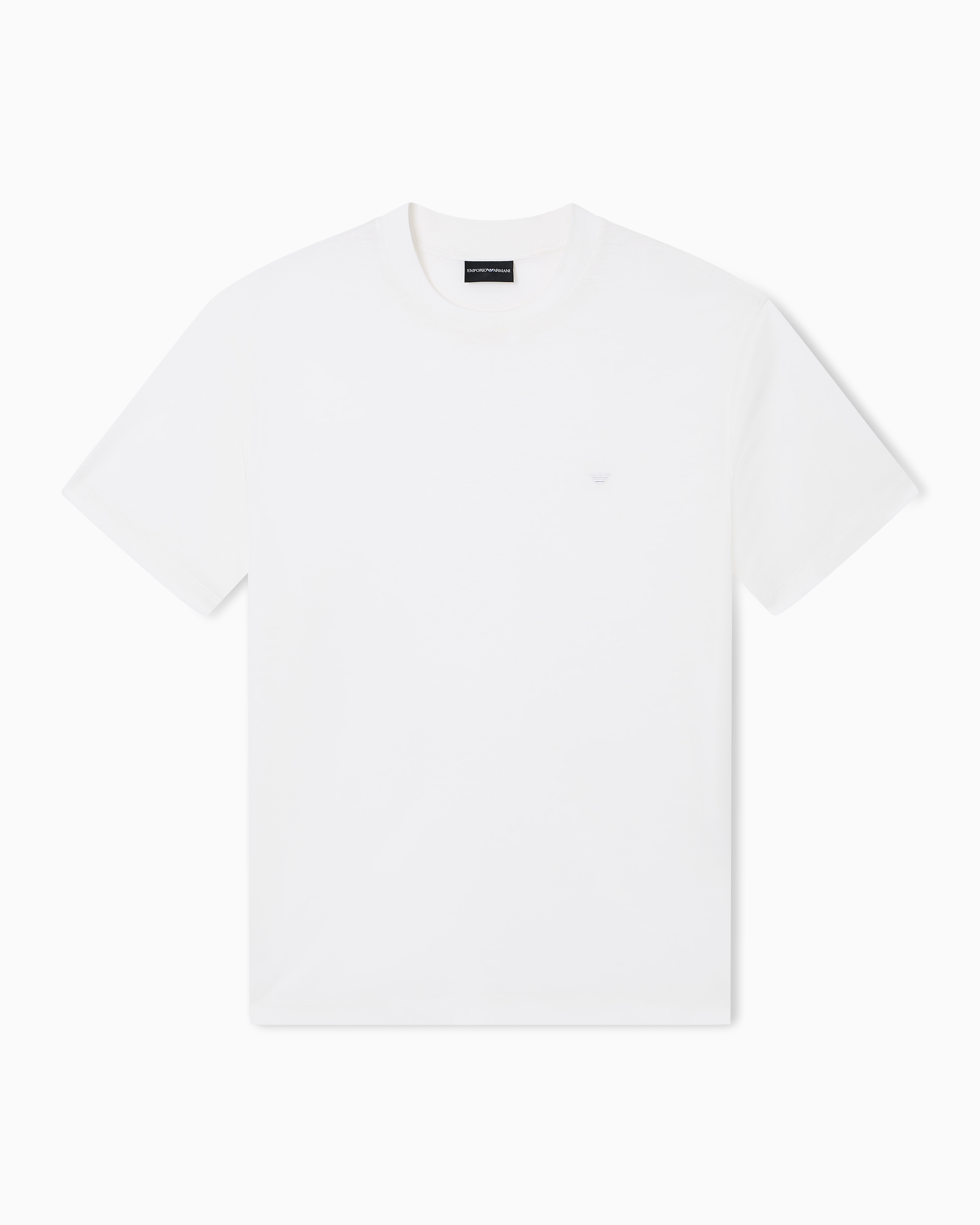 Emporio Armani White Travel Essential Lyocell-Blend Jersey T-Shirt