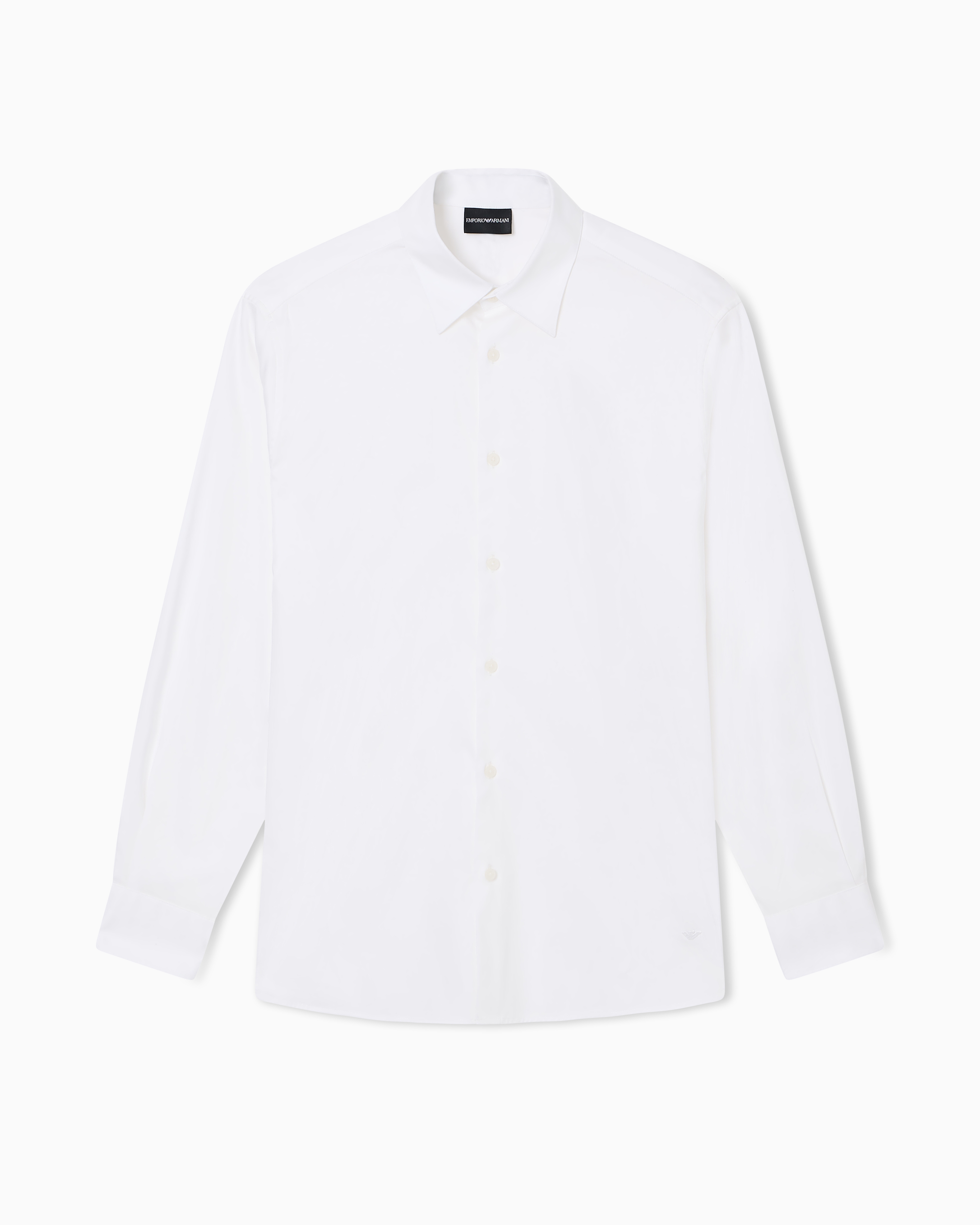 Emporio Armani White Stretch Pima Cotton Shirt