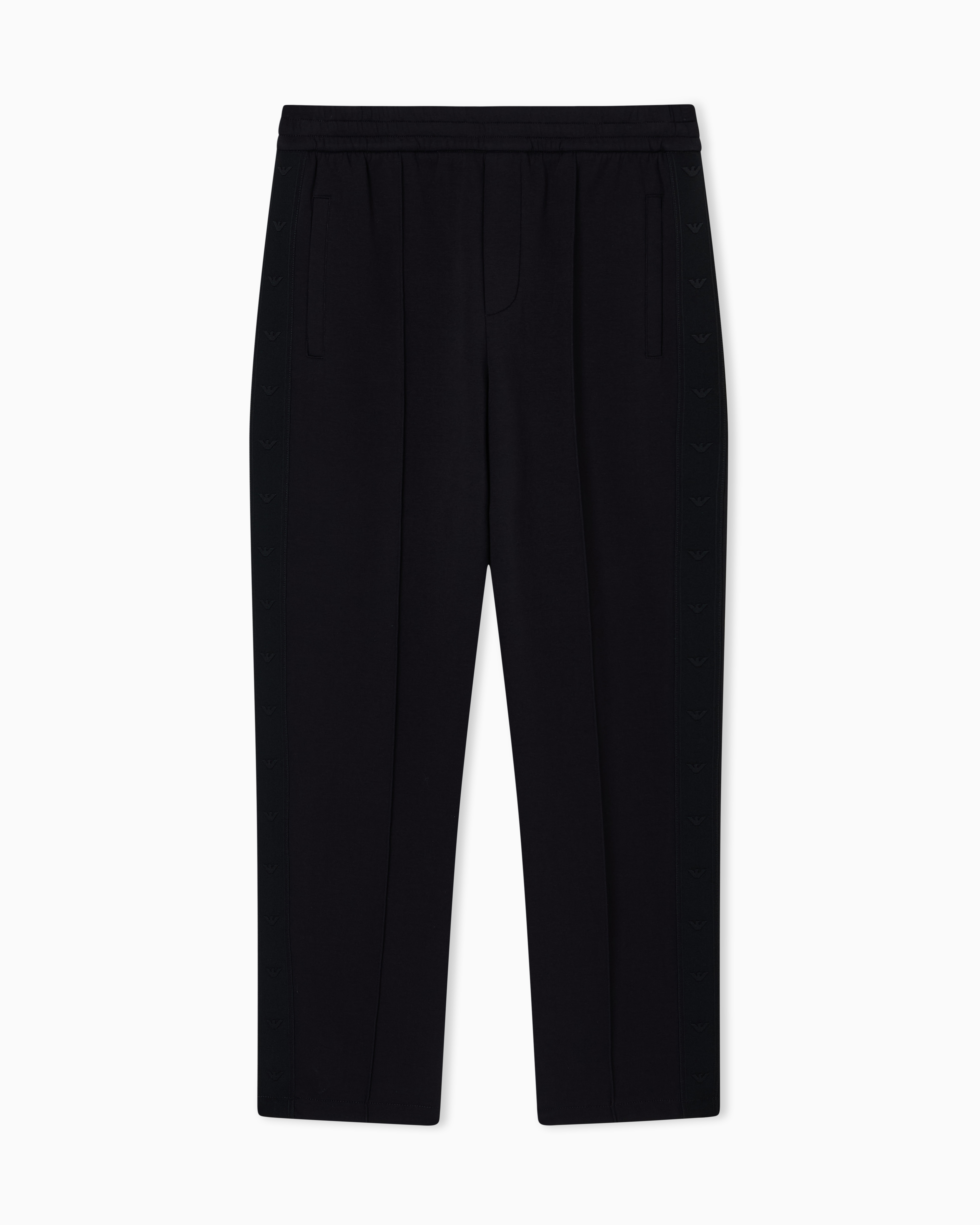 Emporio Armani Black Comfort Double Jersey Trousers