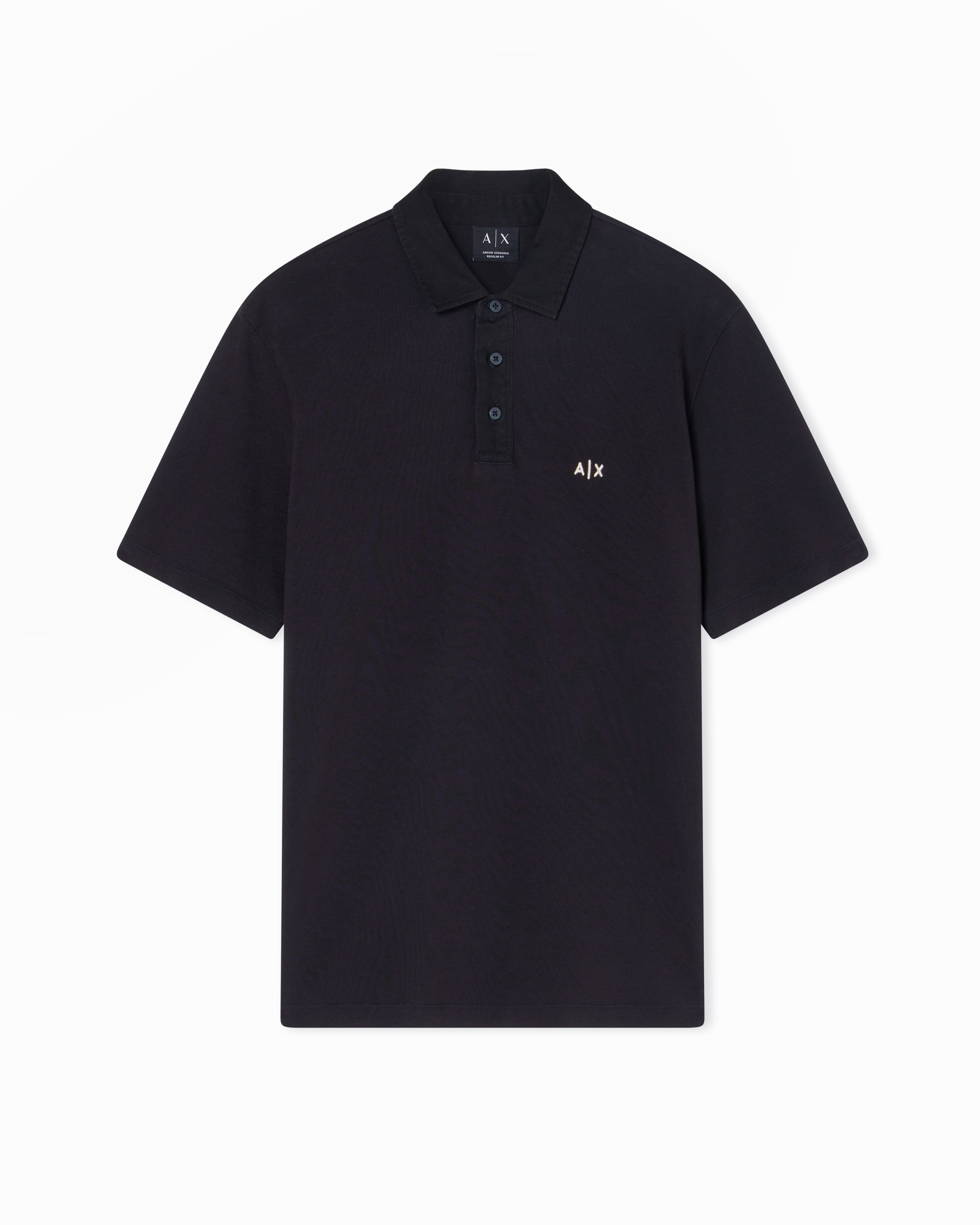 Armani Exchange Navy Blue Cotton Polo Shirt