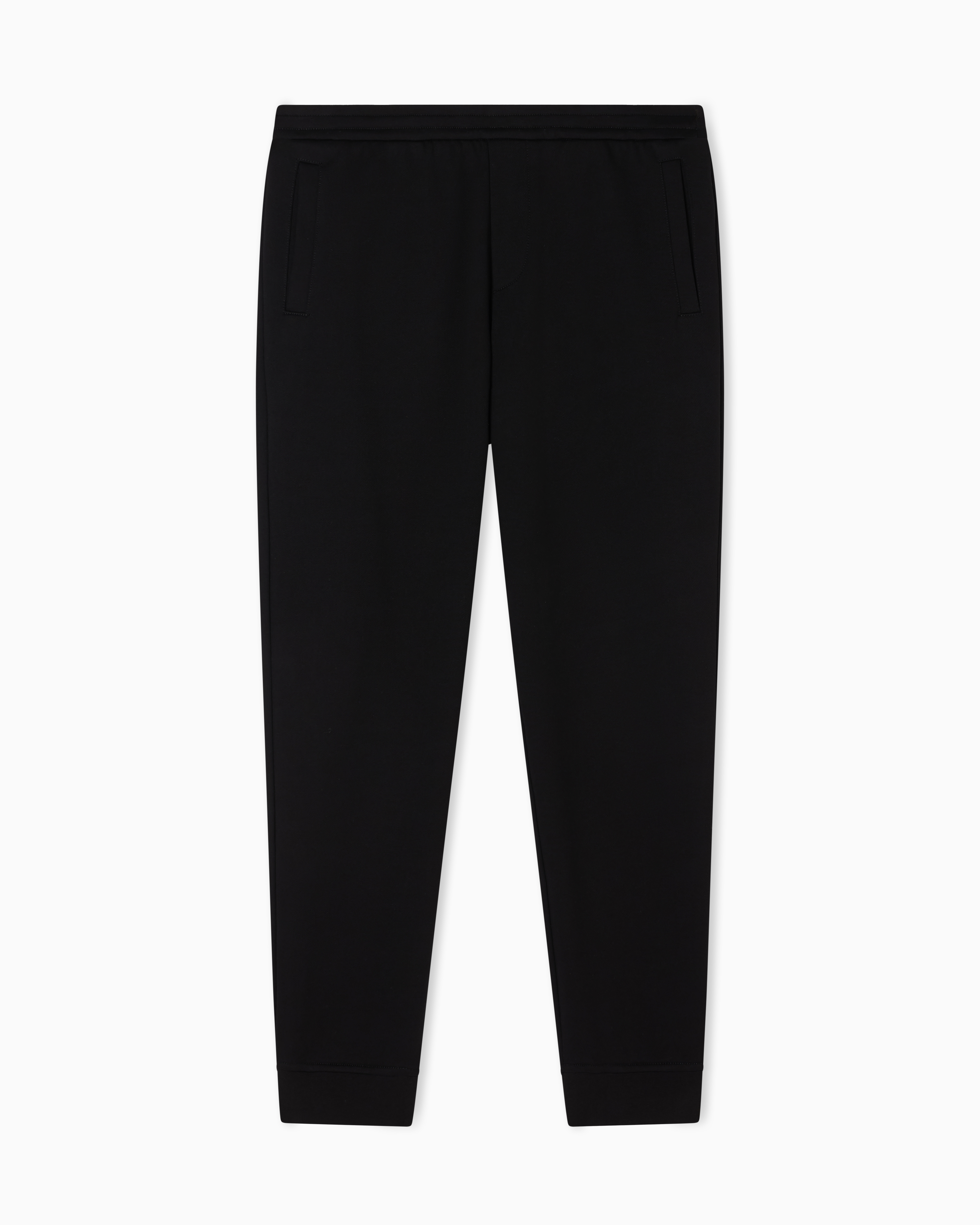 Armani Exchange Black French Terry Cotton Joggers