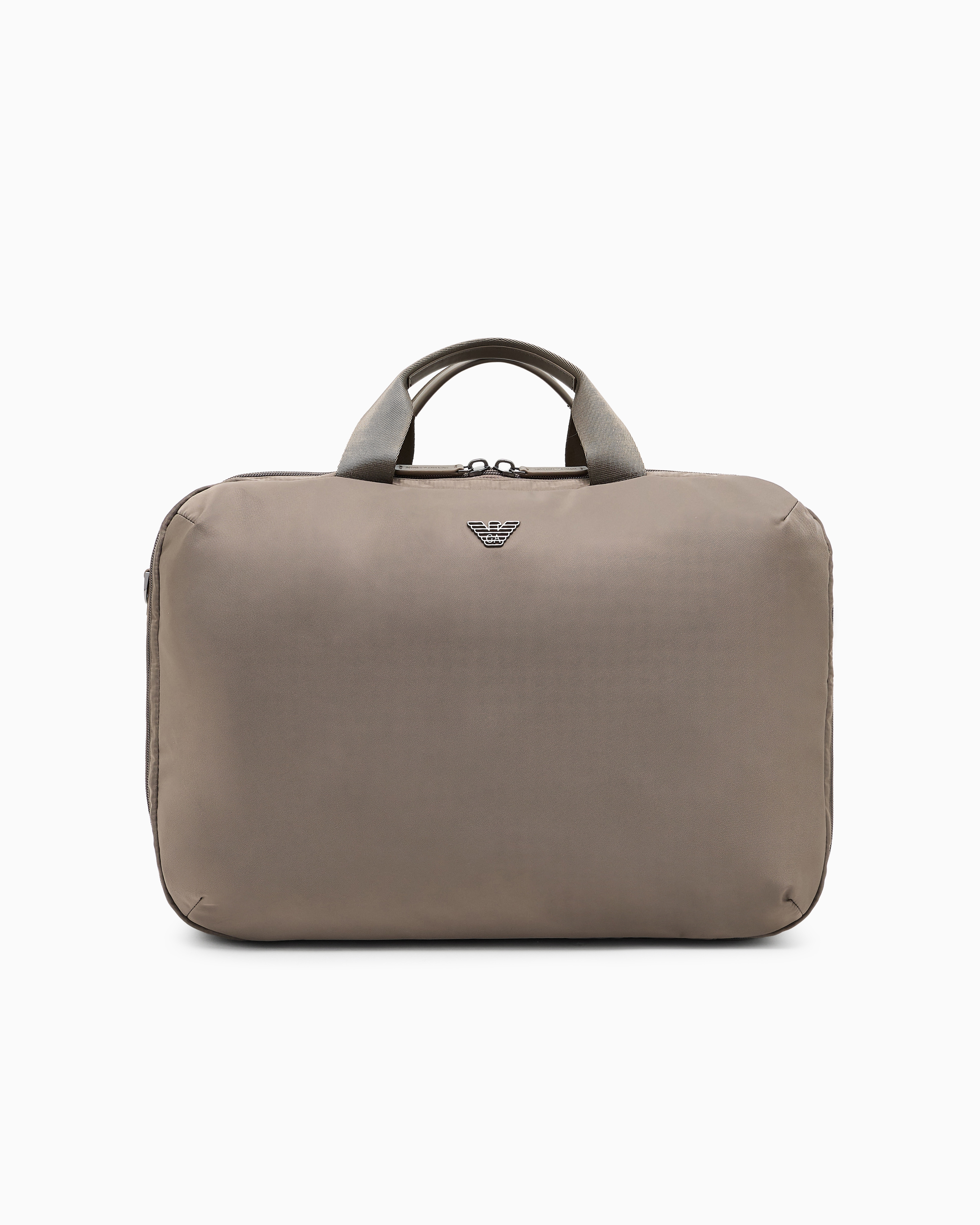 Emporio Armani Brown Cabin Backpack In Recycled Nylon