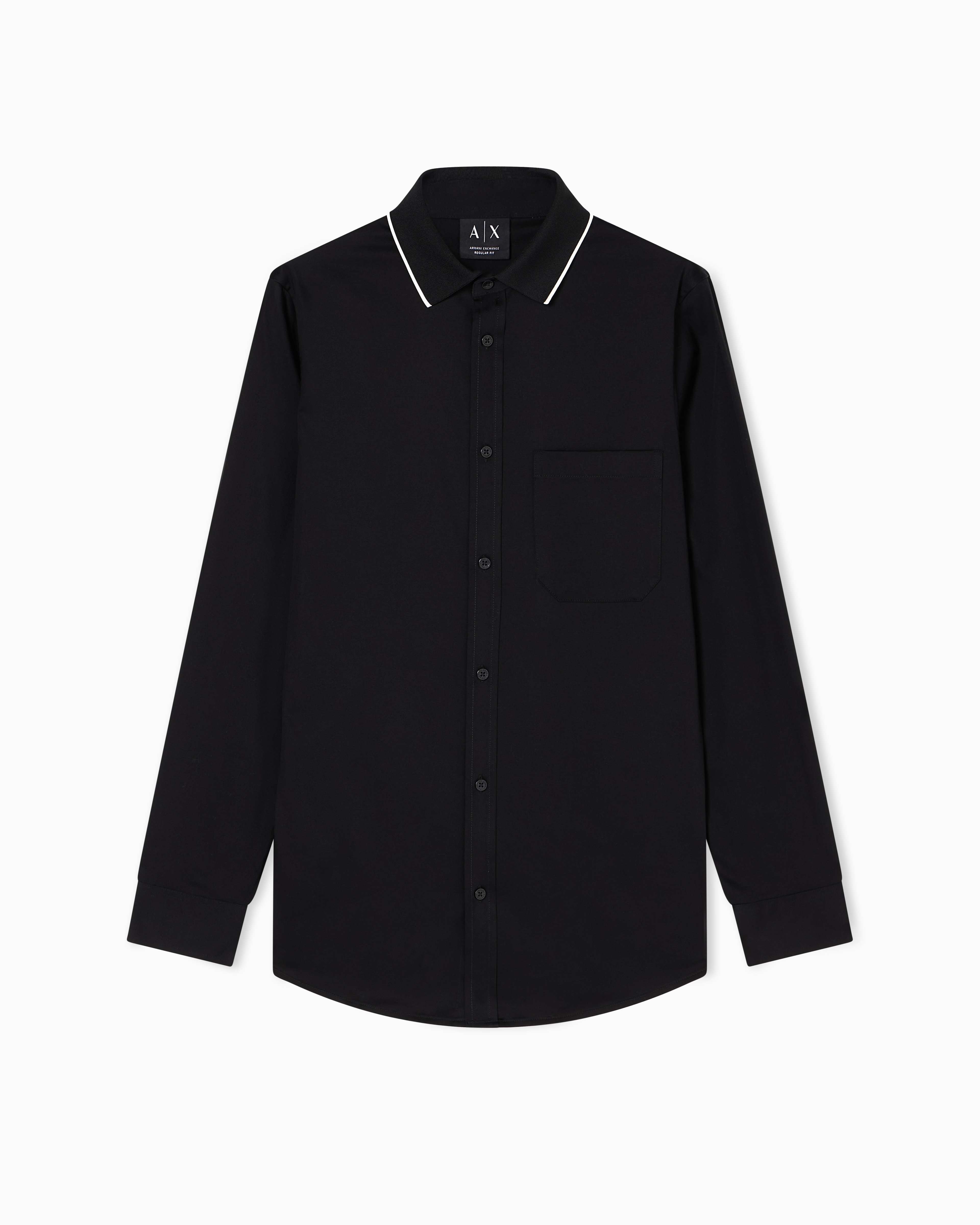 Armani Exchange Casual Shirts In Black