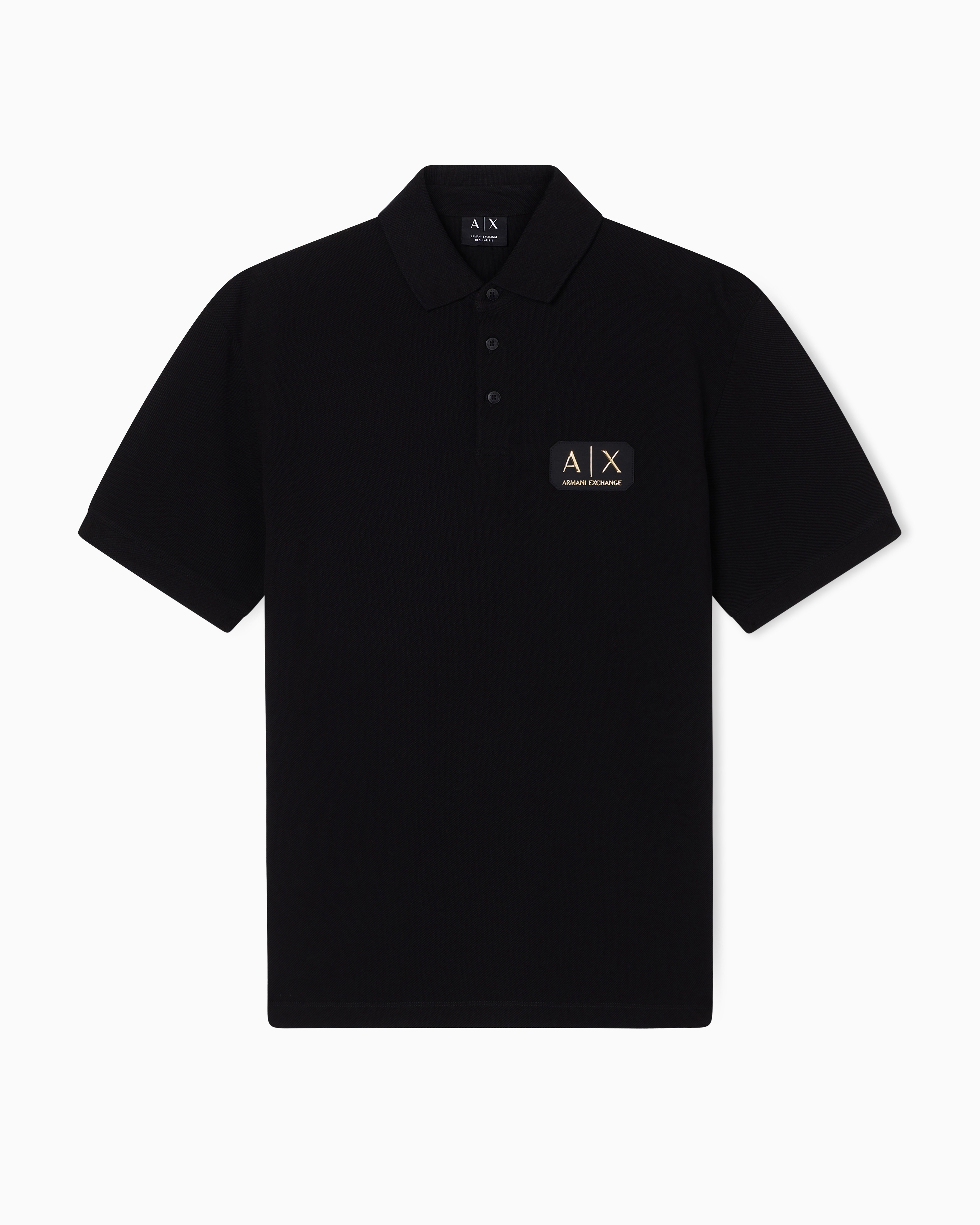 Armani Exchange Polo Shirts In Black