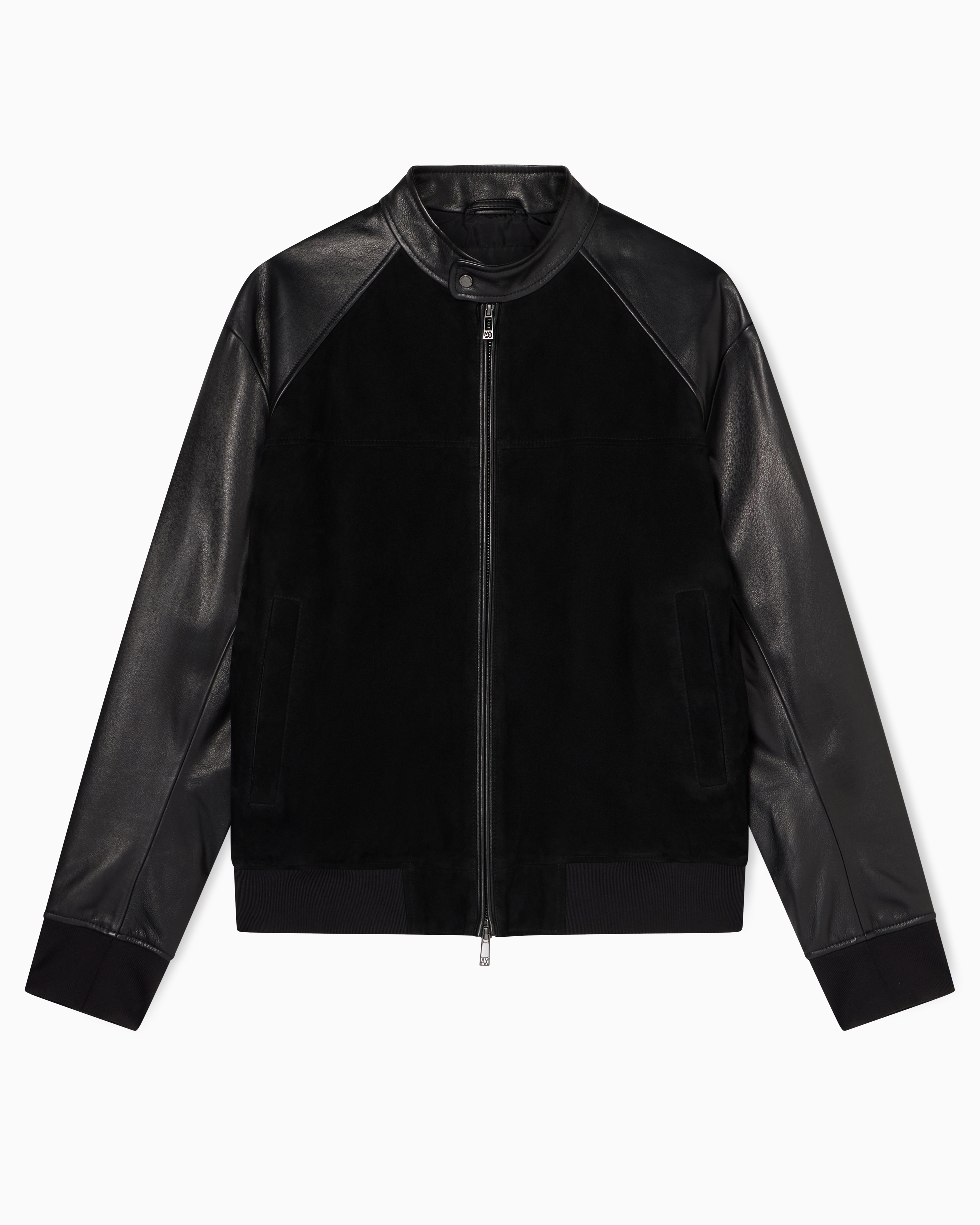 Armani Exchange Leather Jackets In Black