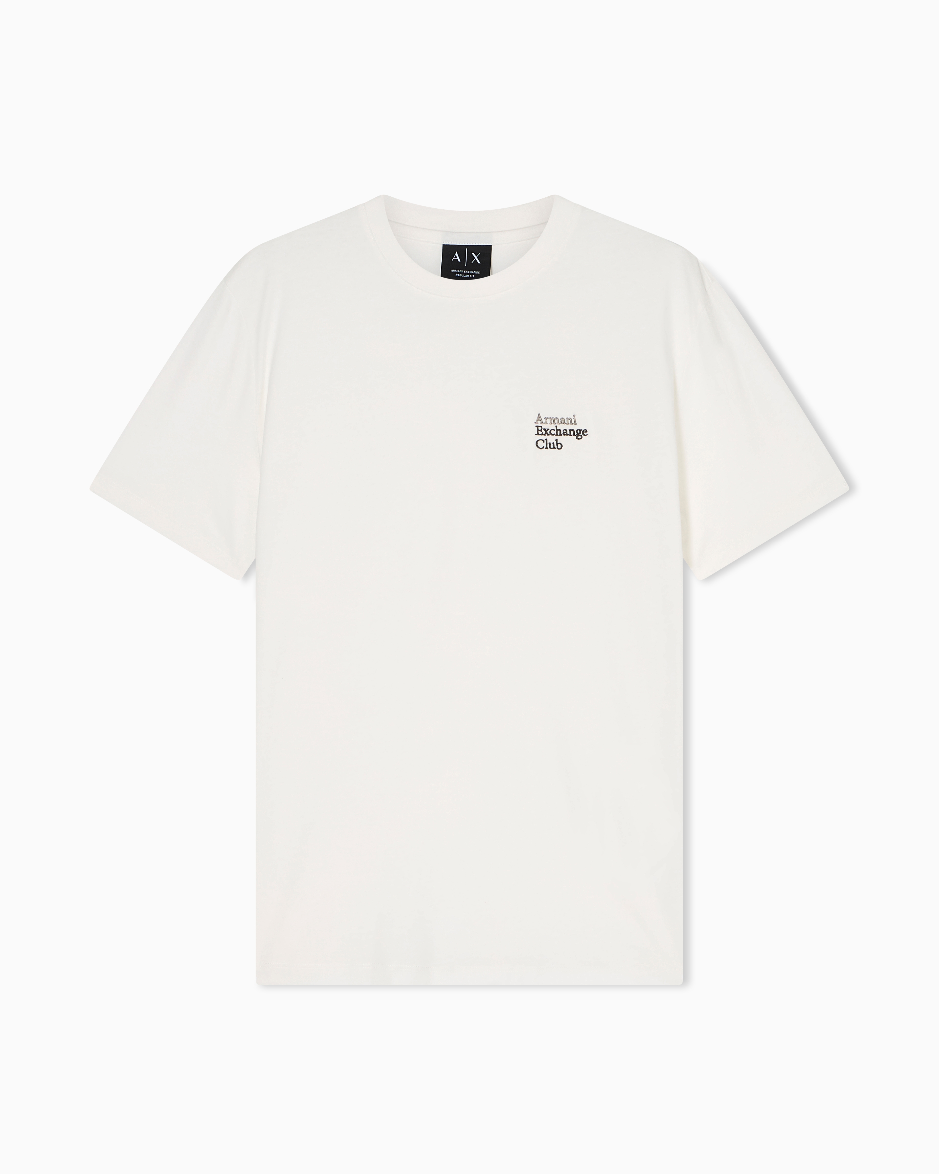 Armani Exchange White Regular Fit T-Shirt In Classic Cotton Jersey