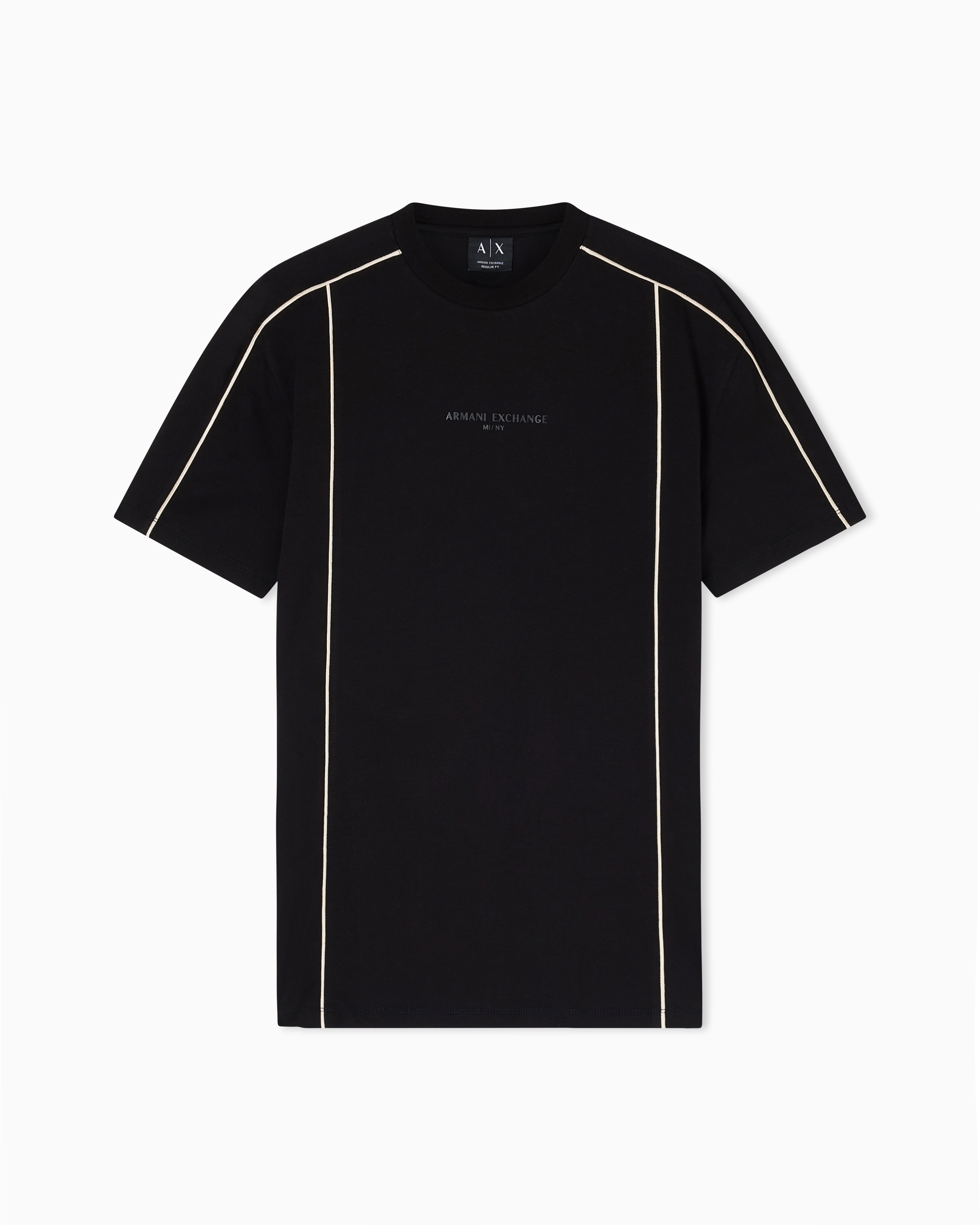 Armani Exchange Men's Black Regular Fit T-Shirt In Basic Cotton Jersey