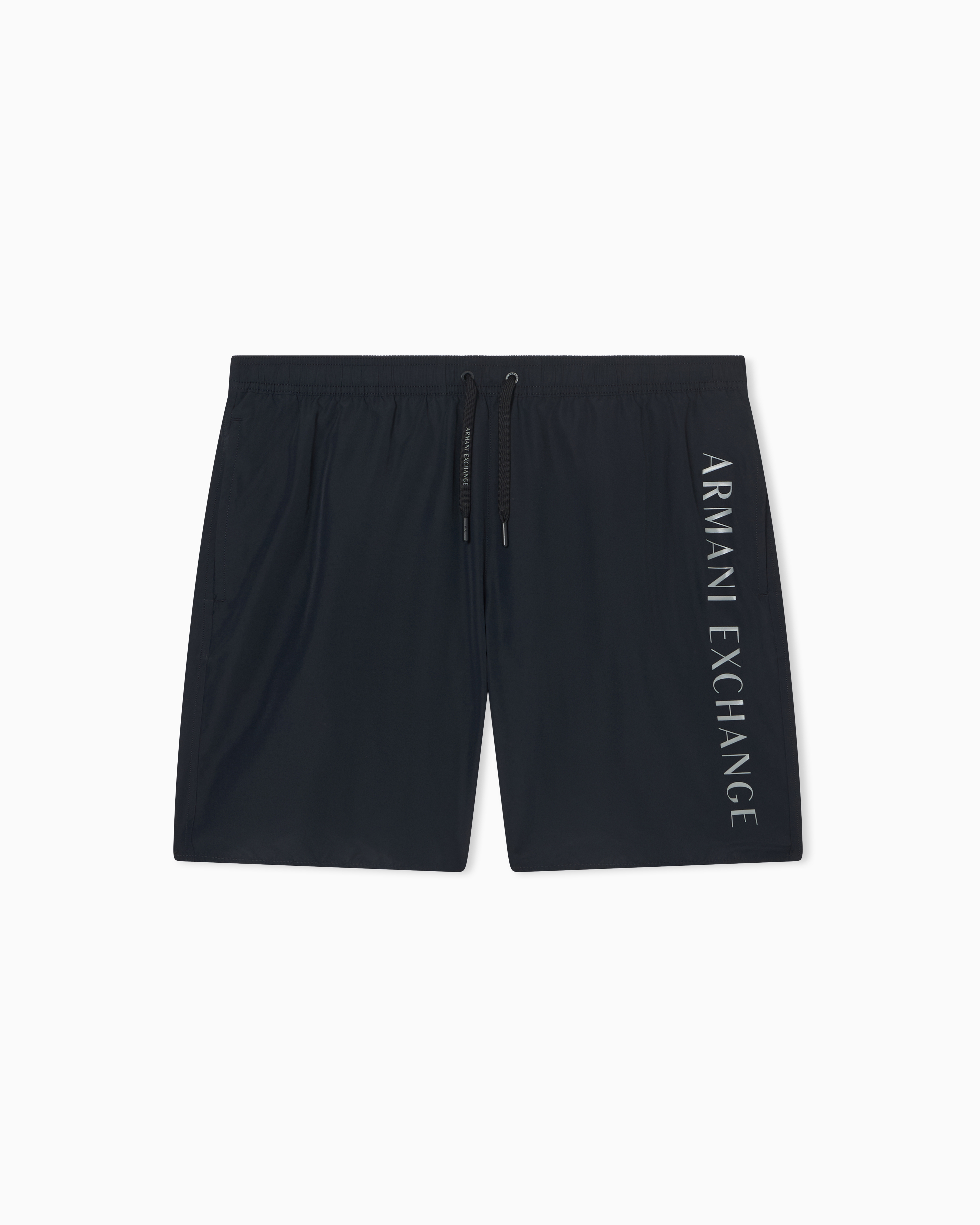 Armani Exchange Navy Blue Swimsuit With Side Logo