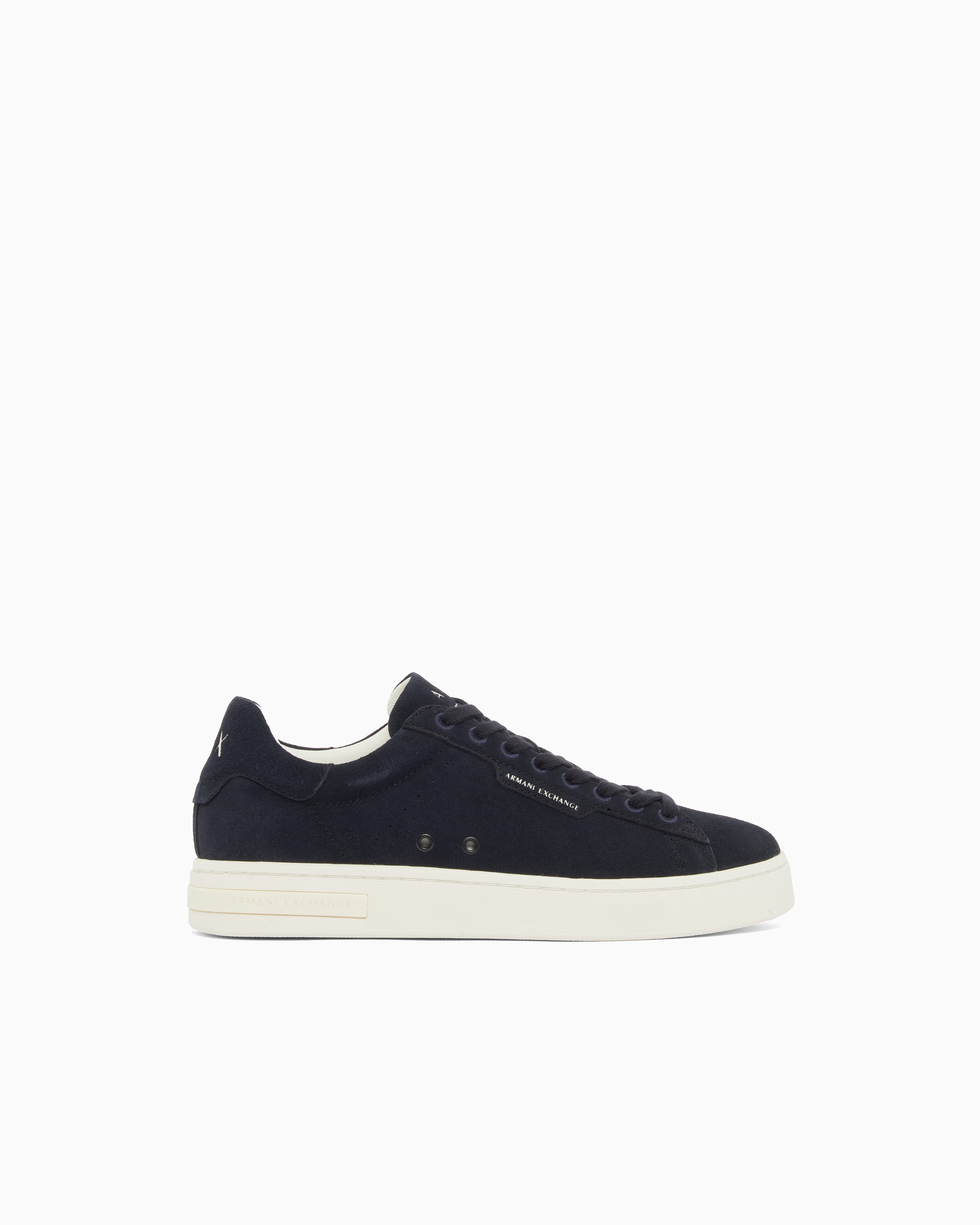 Armani Exchange Navy Blue Technical Fabric Sneakers