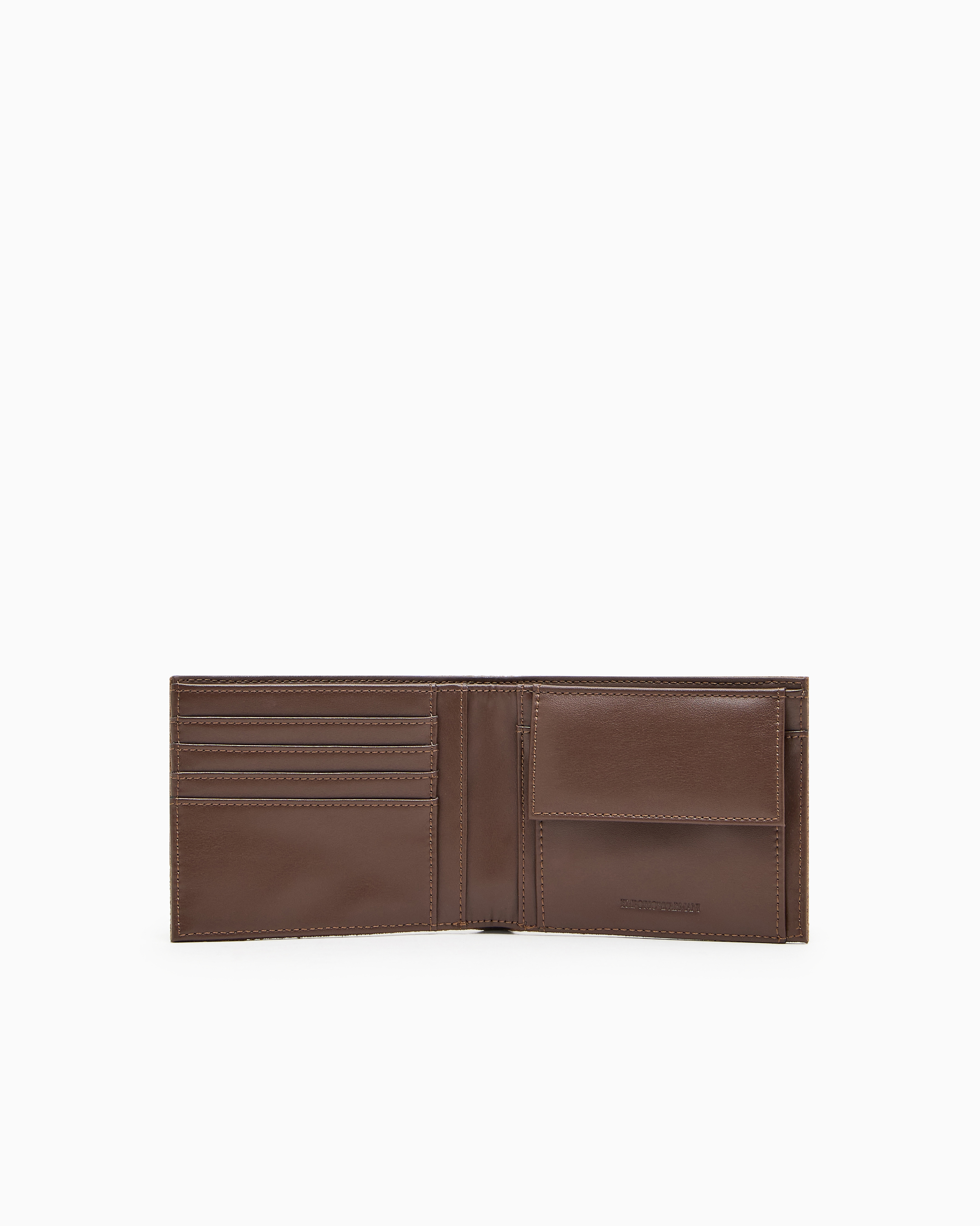 二つ折りウォレット エンボススエード | Emporio Armani