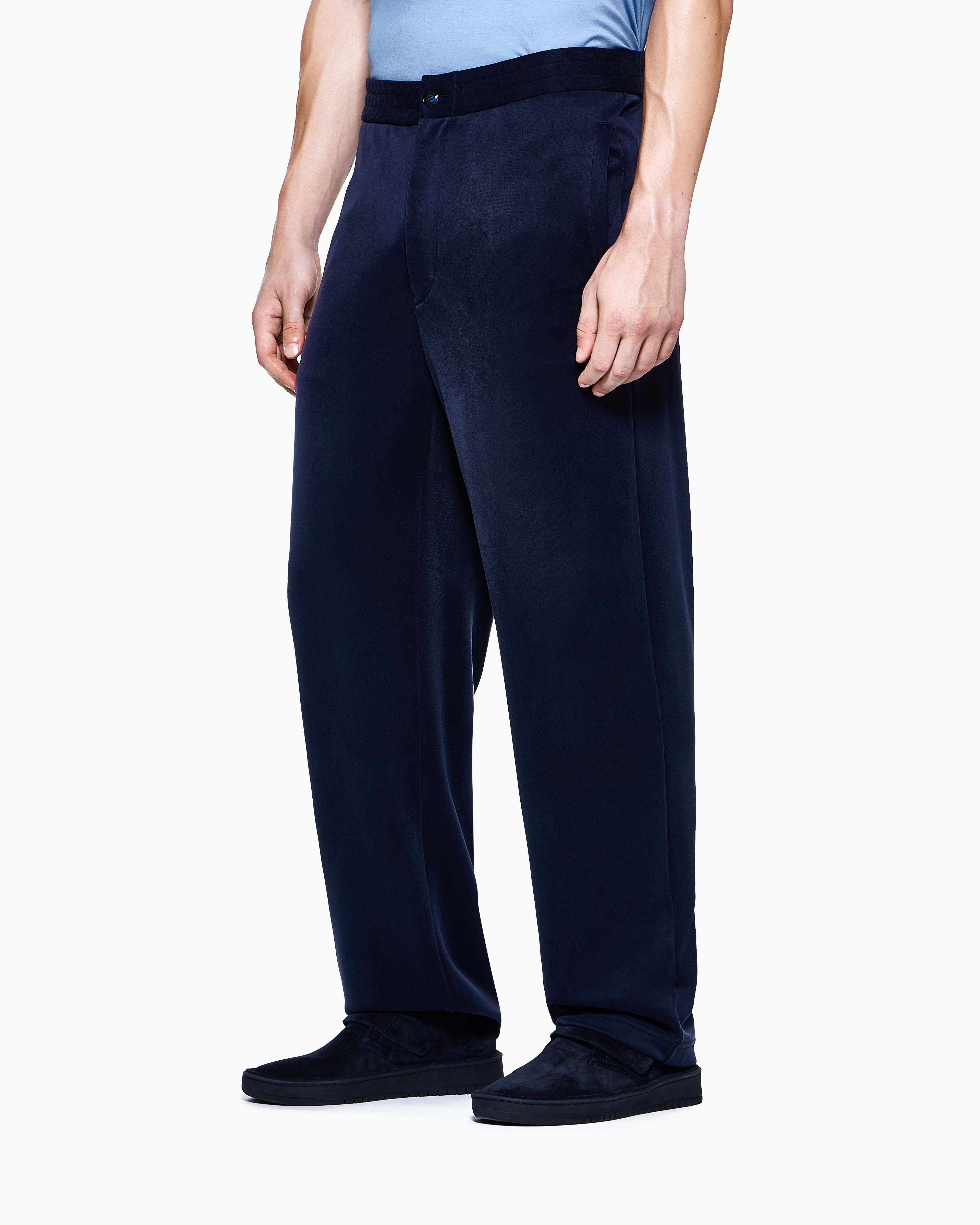 ノータックパンツ キュプラ混紡素材 | Giorgio Armani