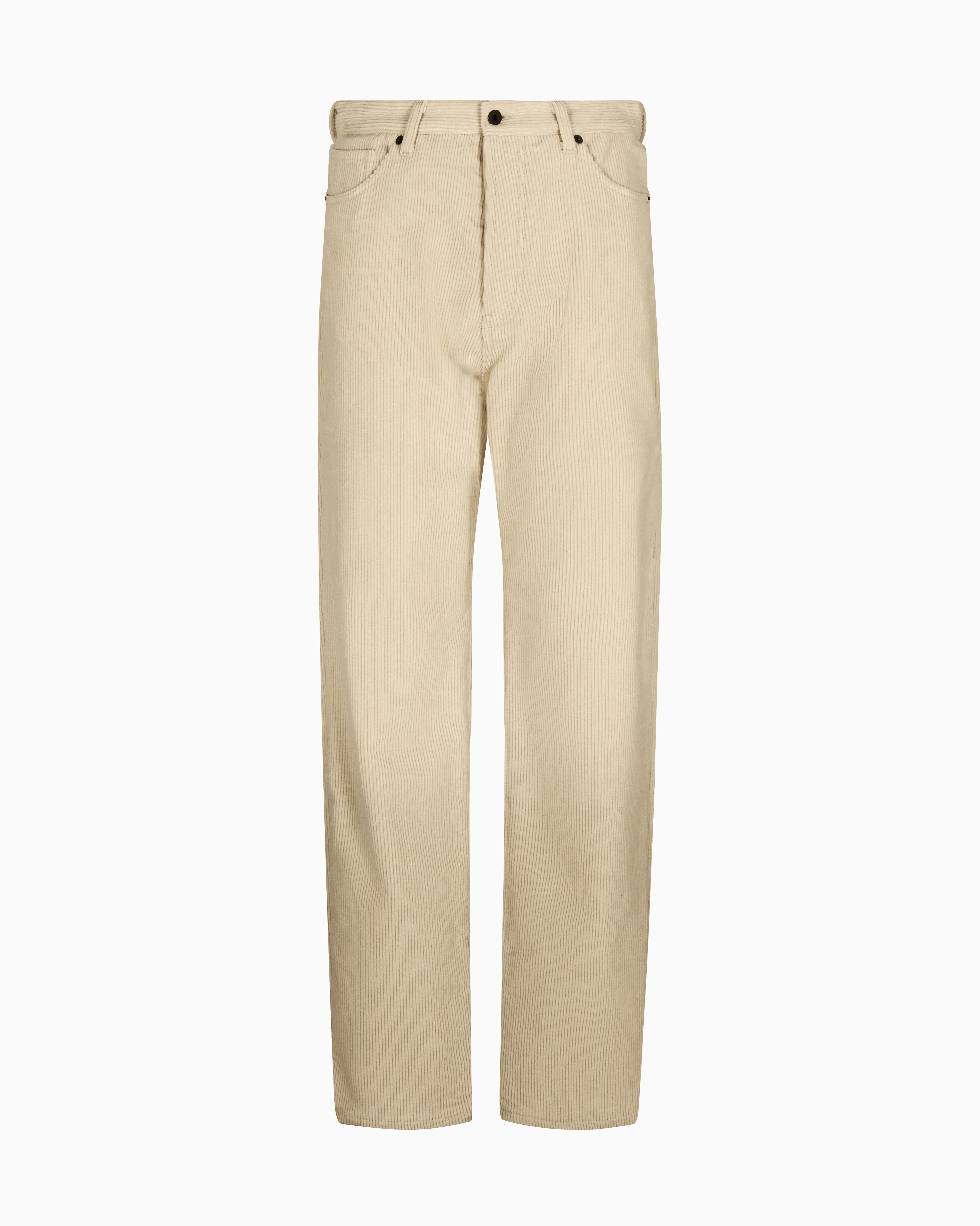 Emporio Armani - Corduroy five-pocket trousers, Man, Beige, Size: