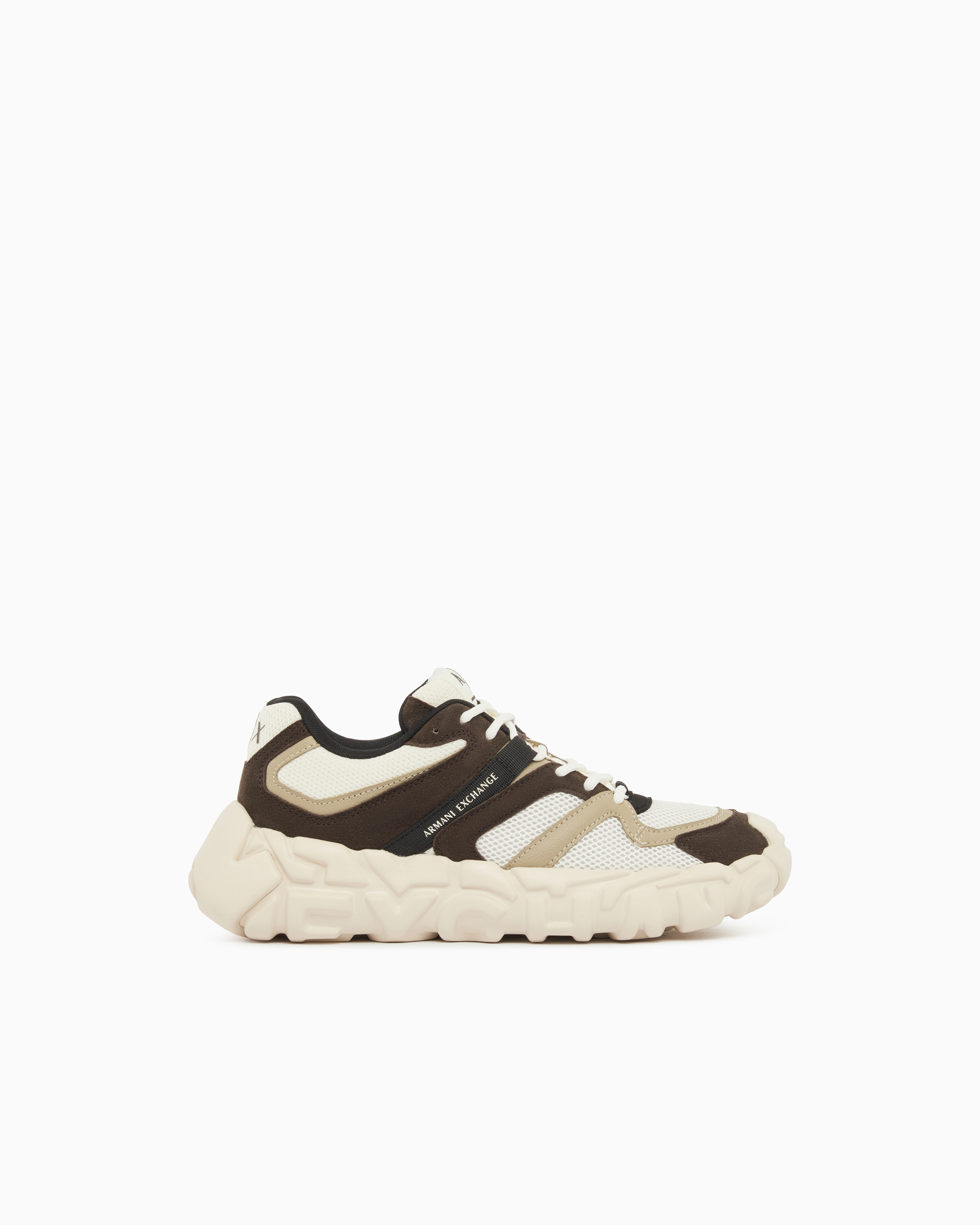 Sneakers with oversized sole and contrasting inserts | Armani Exchange