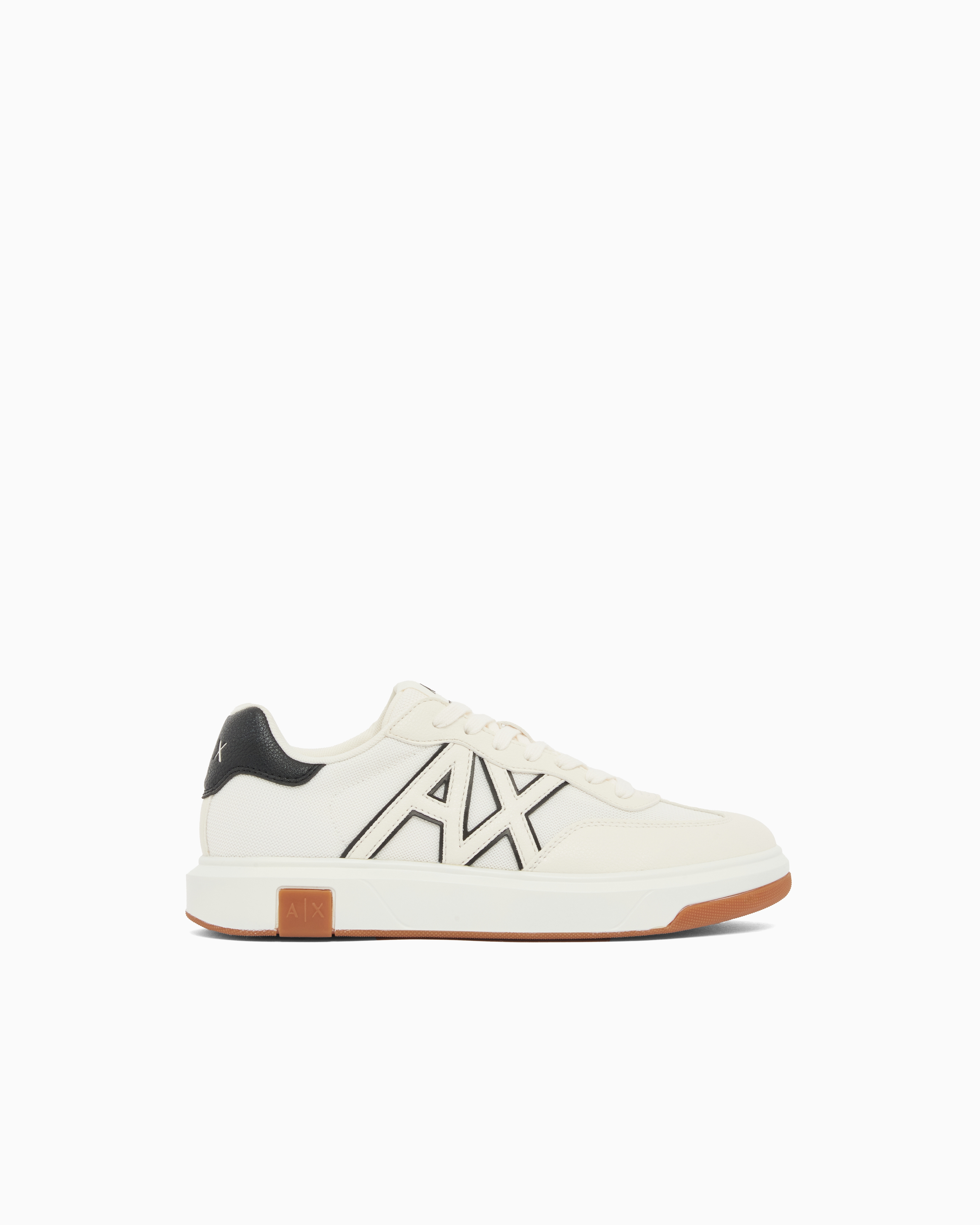 Armani Exchange White Sneakers With Contrasting Logo