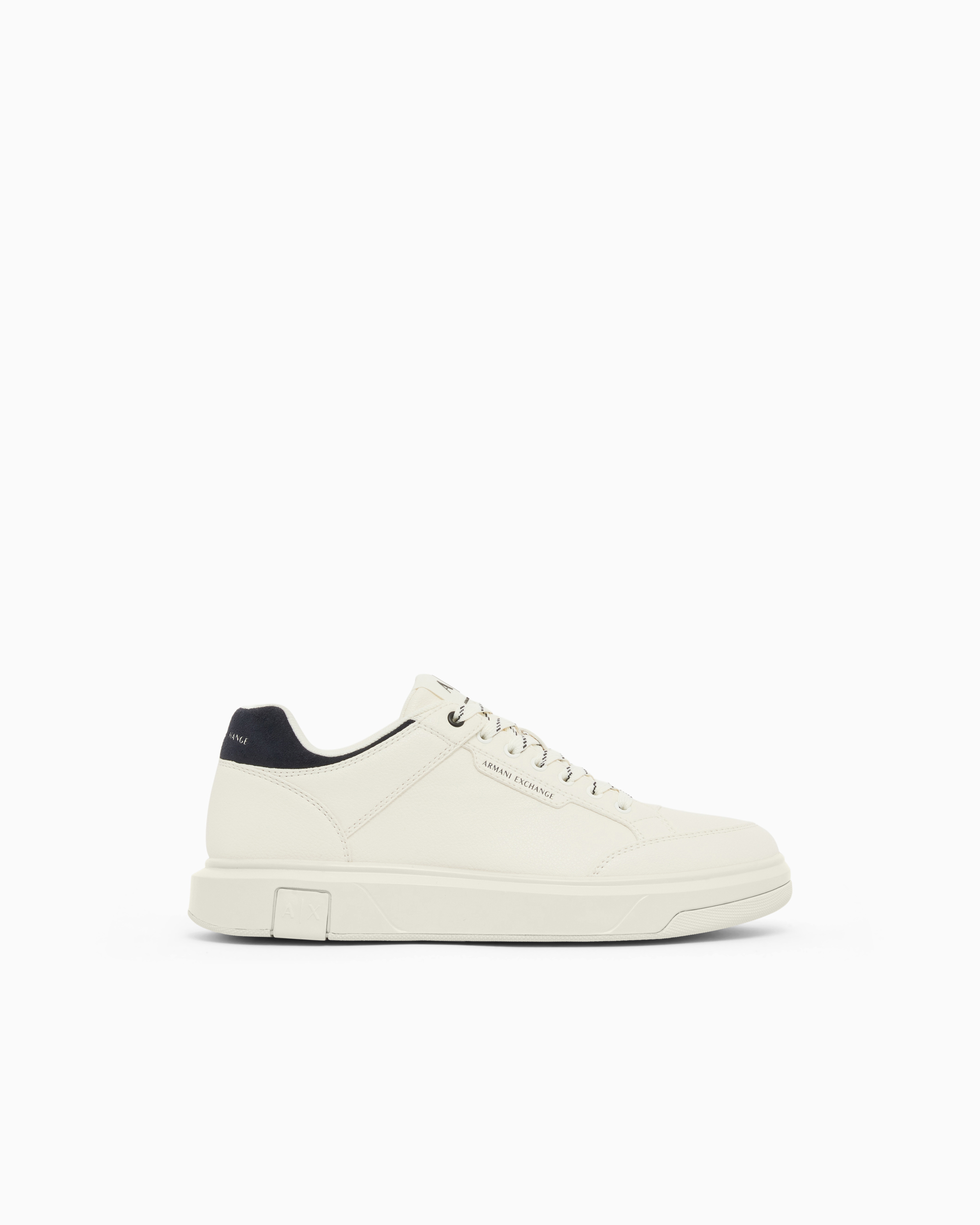 Armani Exchange White Urban Chic Suede Sneakers