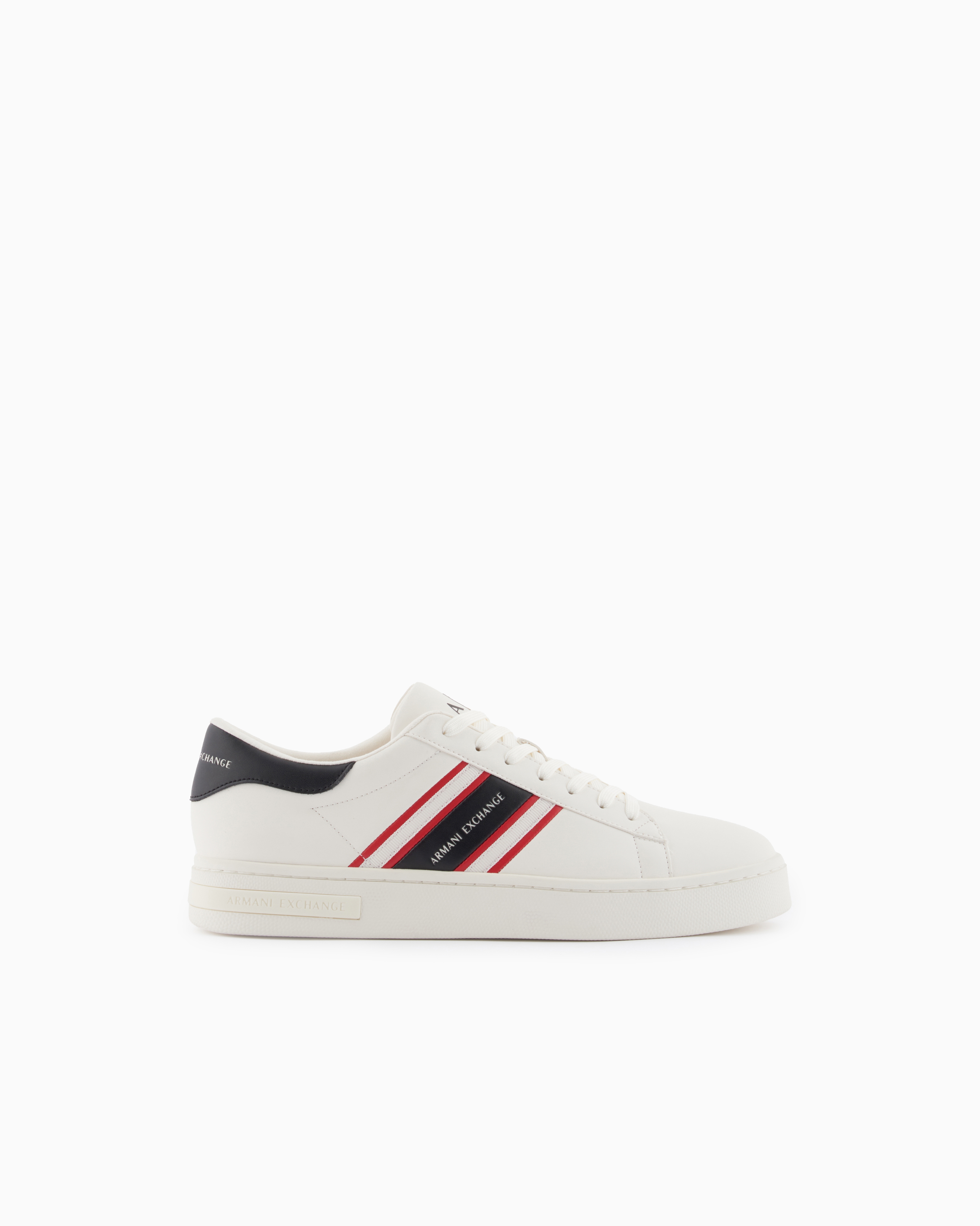 Armani Exchange White Technical Fabric Sneakers