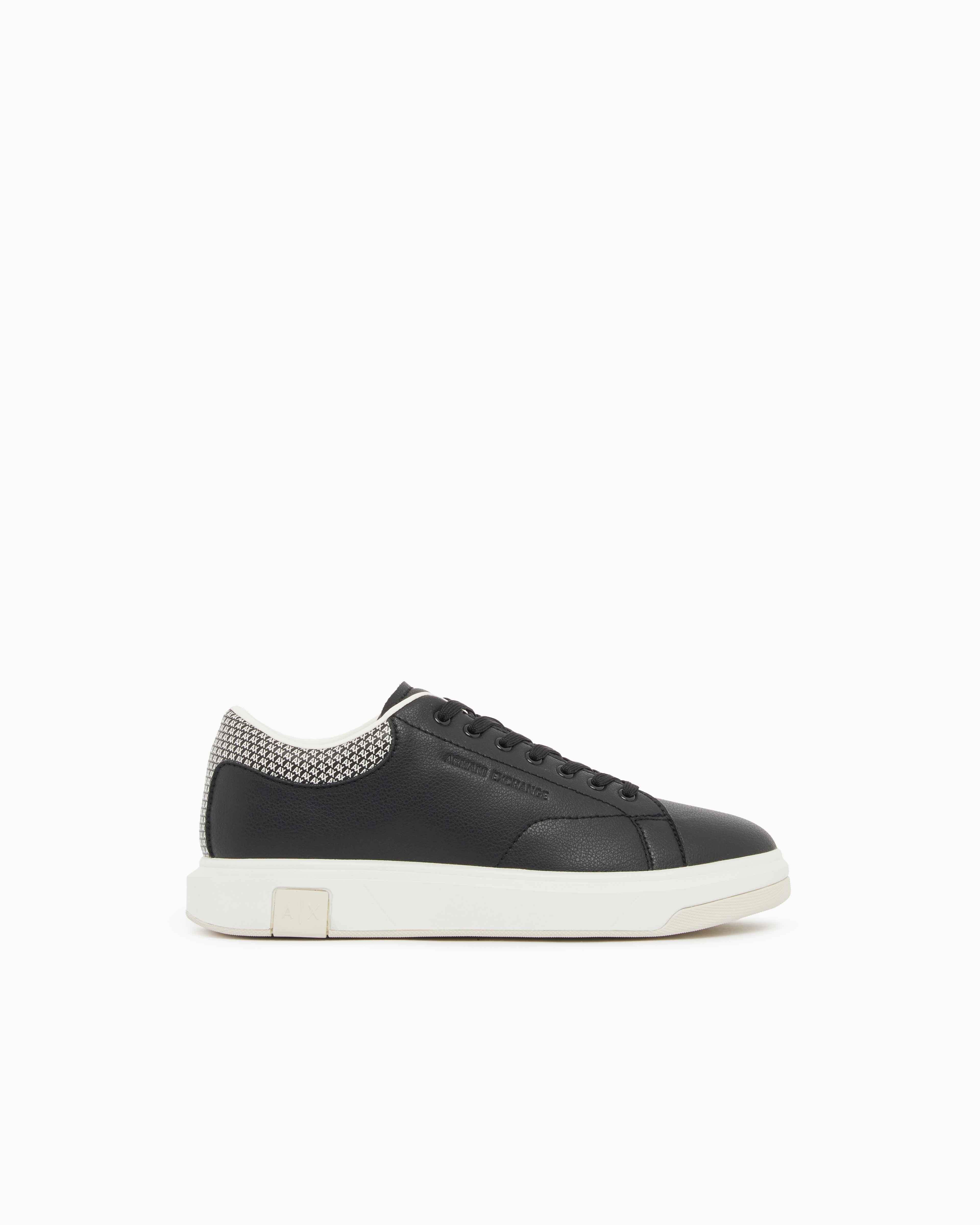 Armani Exchange Black Sneakers With Detail On The Back